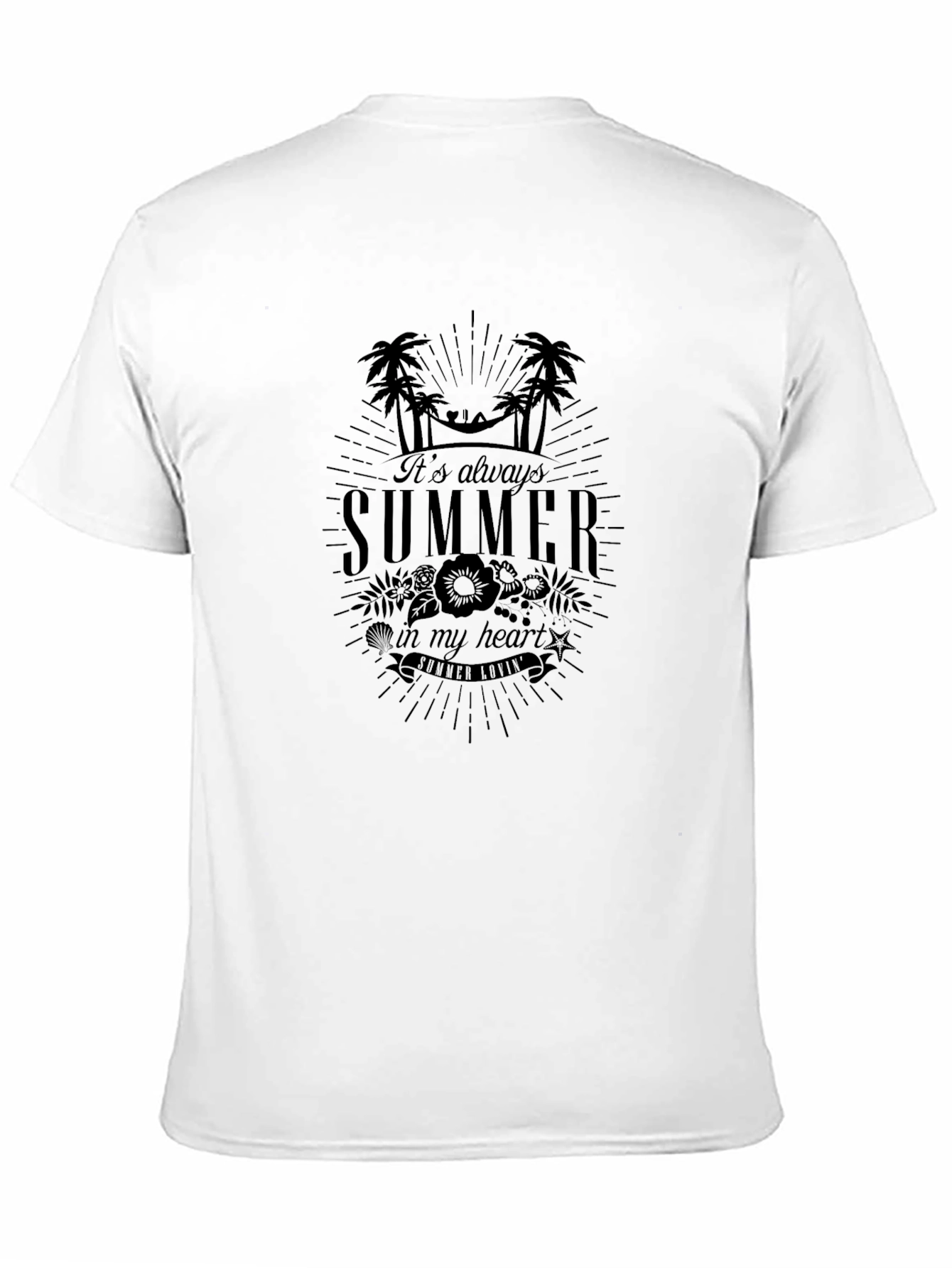 Summer in My Heart Graphic Tee - Black