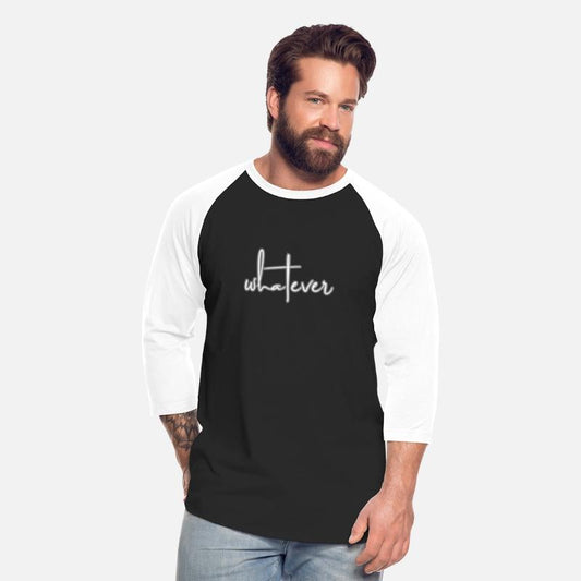 "Whatever" Letter Print Tee Shirt, T-shirt, Men's