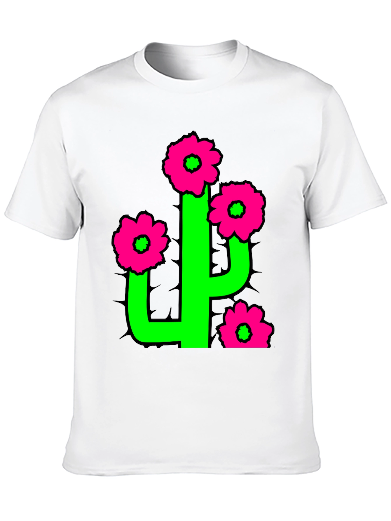 Cactus Flower Graphic T-Shirt