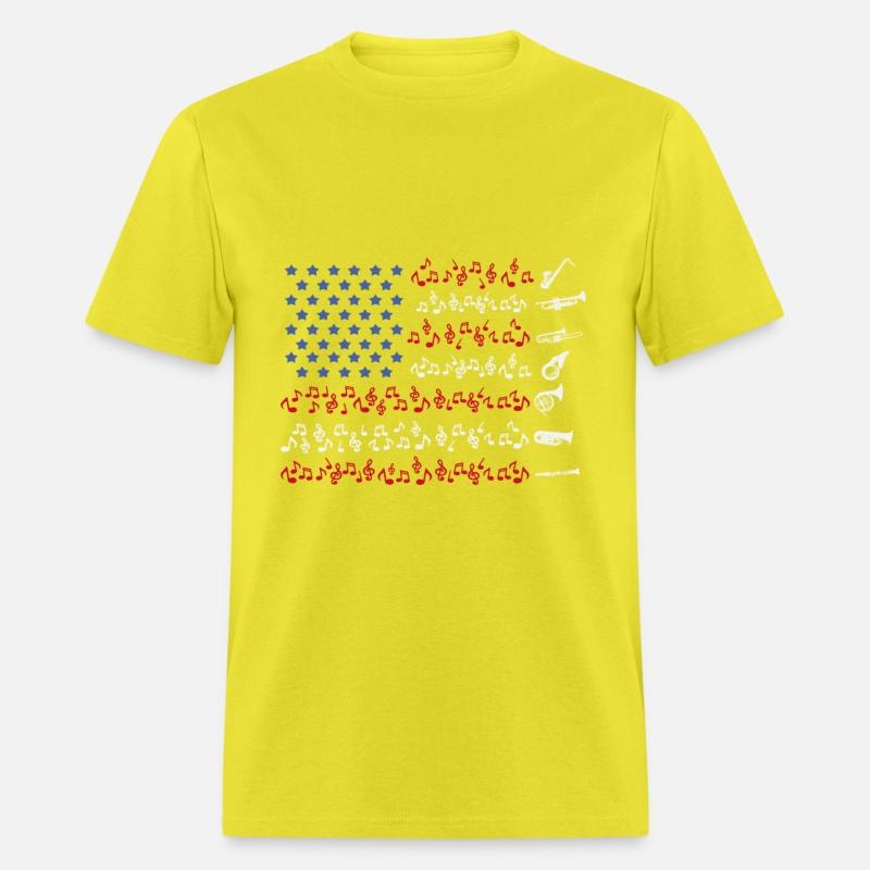 Wind Instruments USA Flag Music Saxophone Tuba