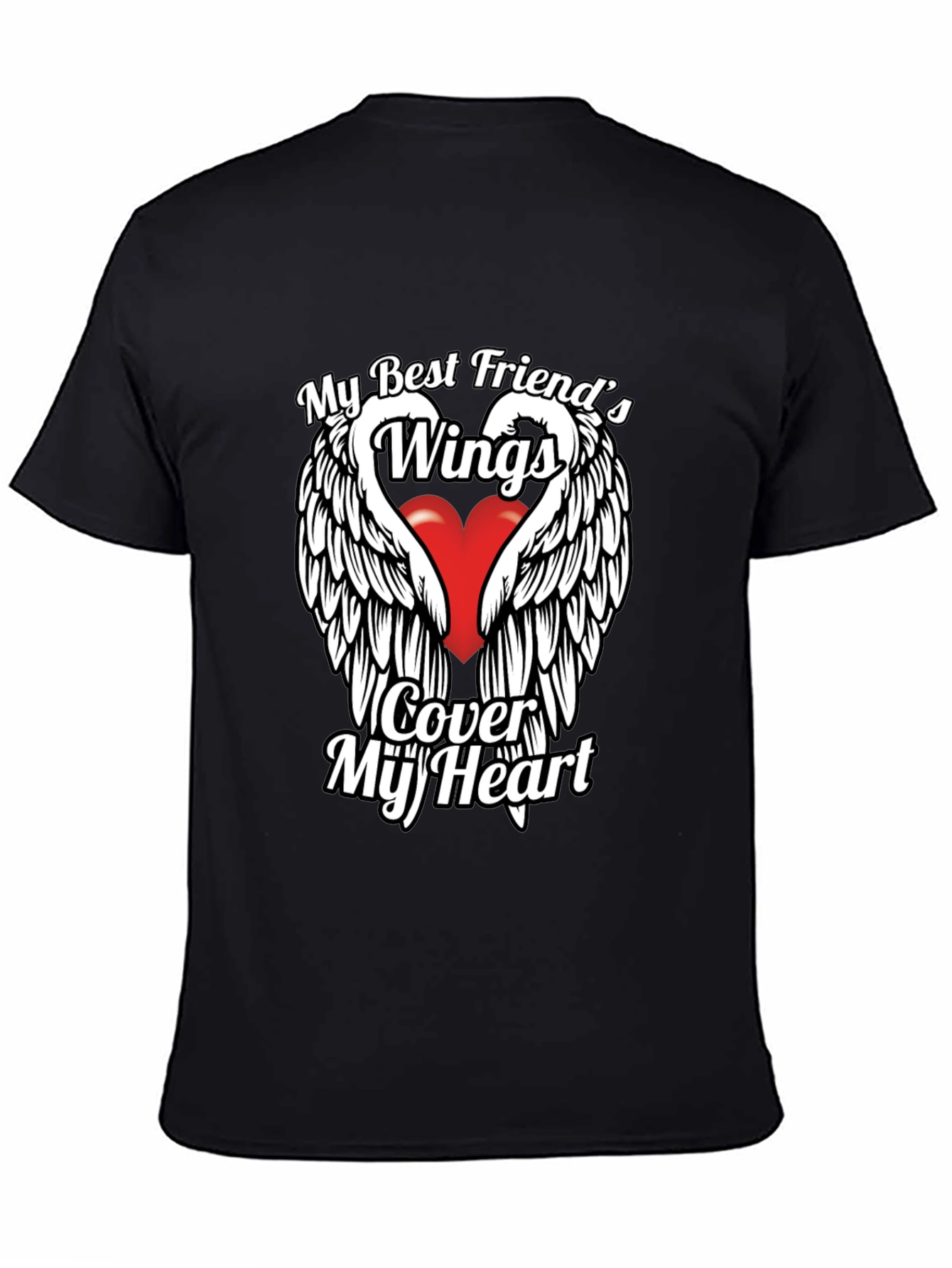 Wings Cover My Heart Graphic T-Shirt