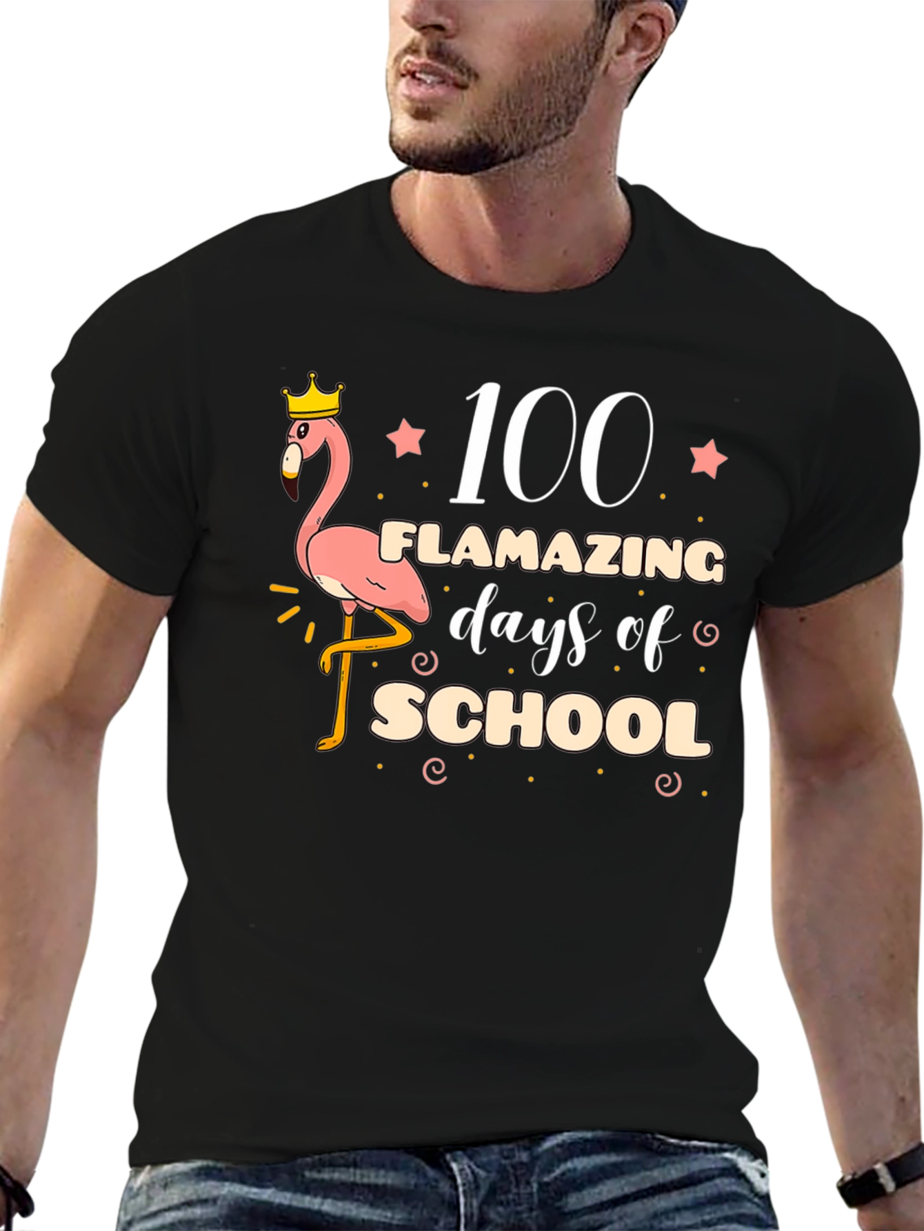 100 Days of School Flamingo T-Shirt