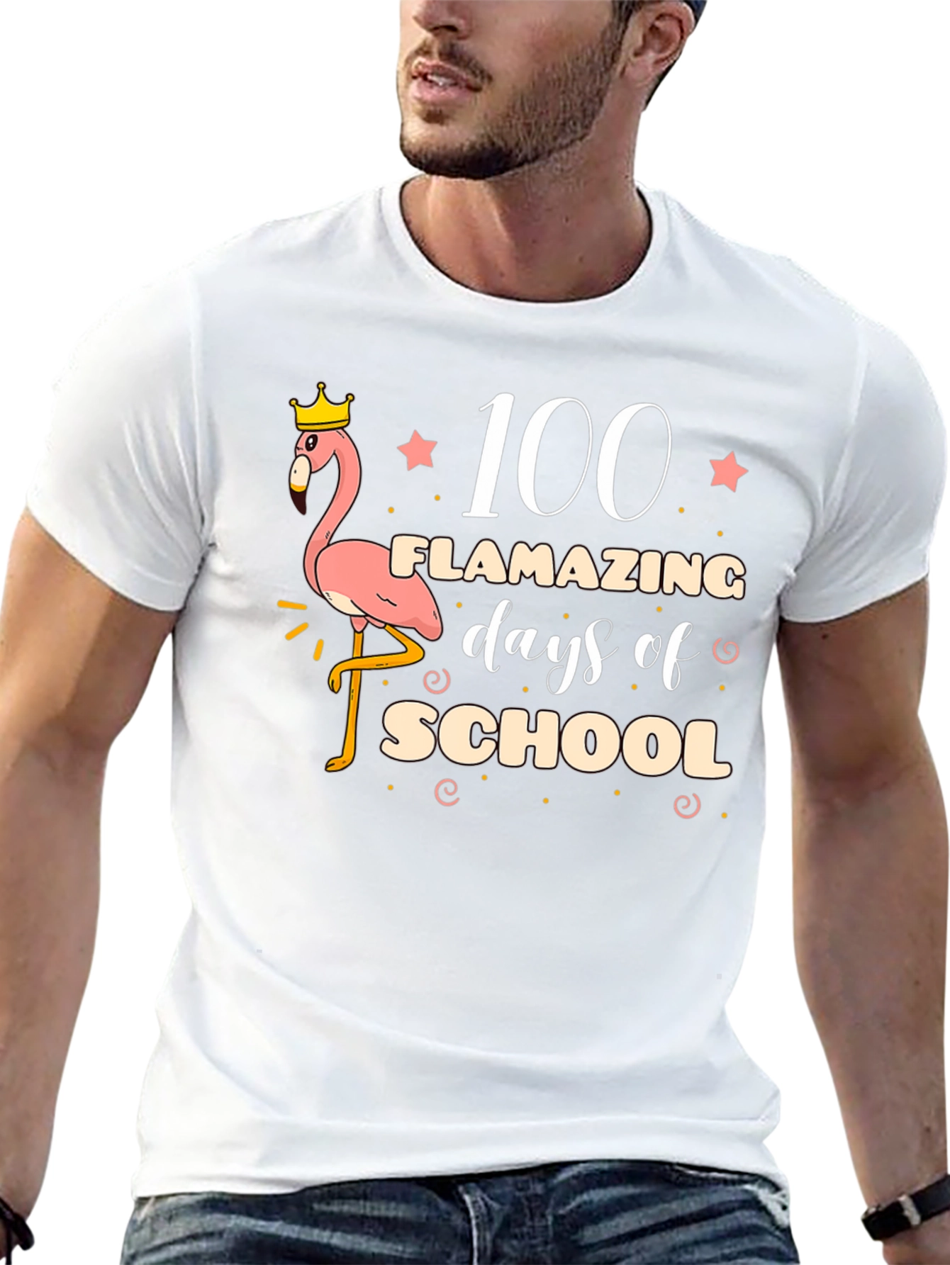 100 Days of School Flamingo T-Shirt