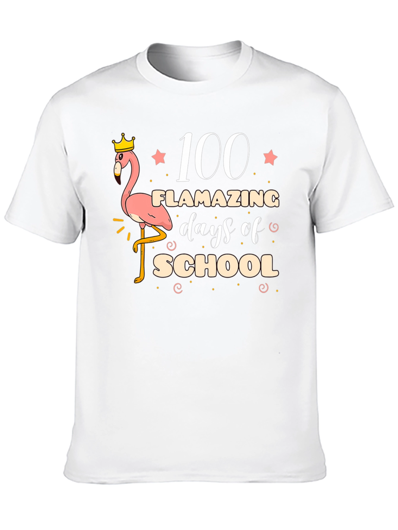100 Days of School Flamingo T-Shirt