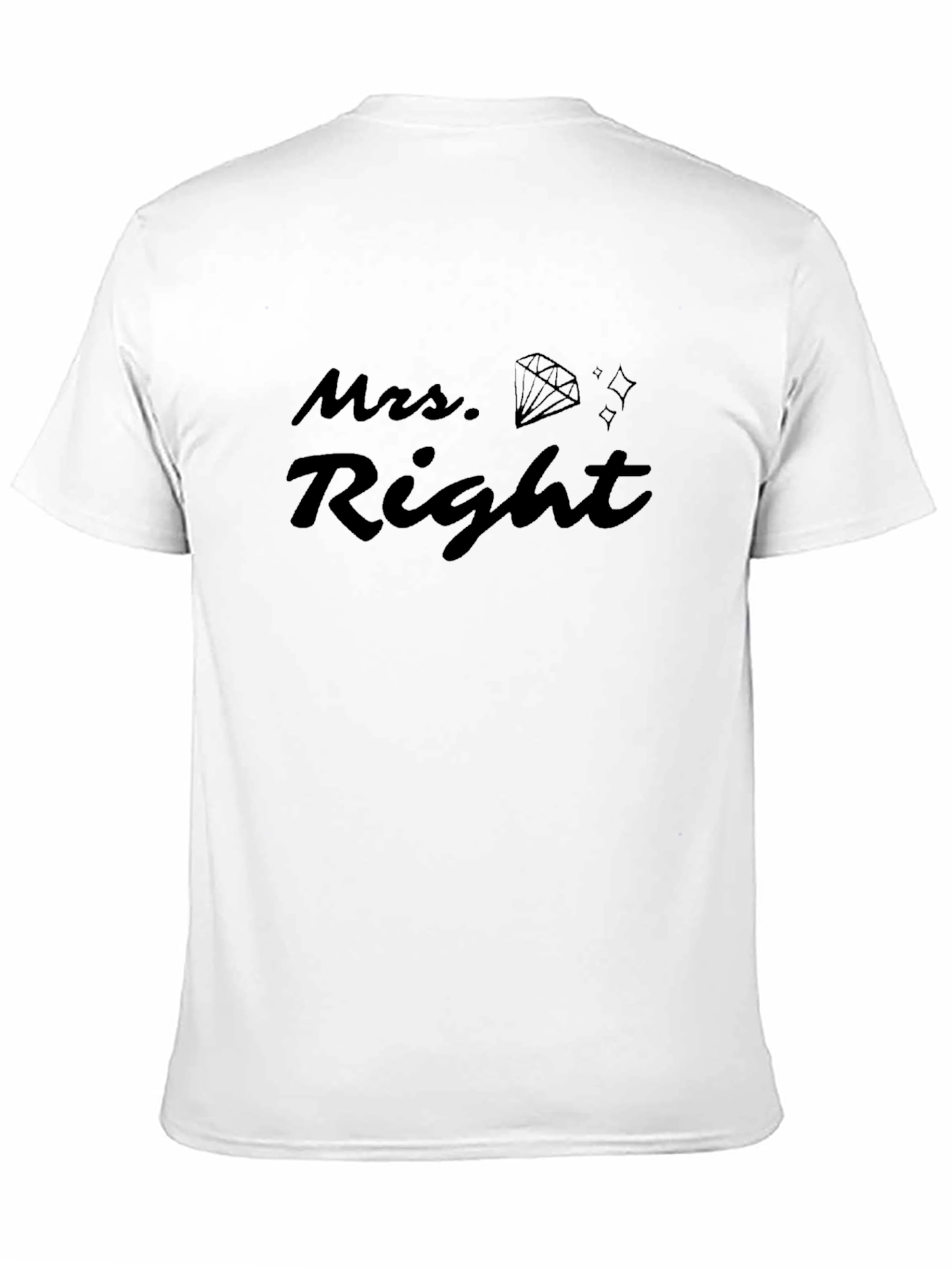 Mrs. Right Black Crew Neck T-Shirt