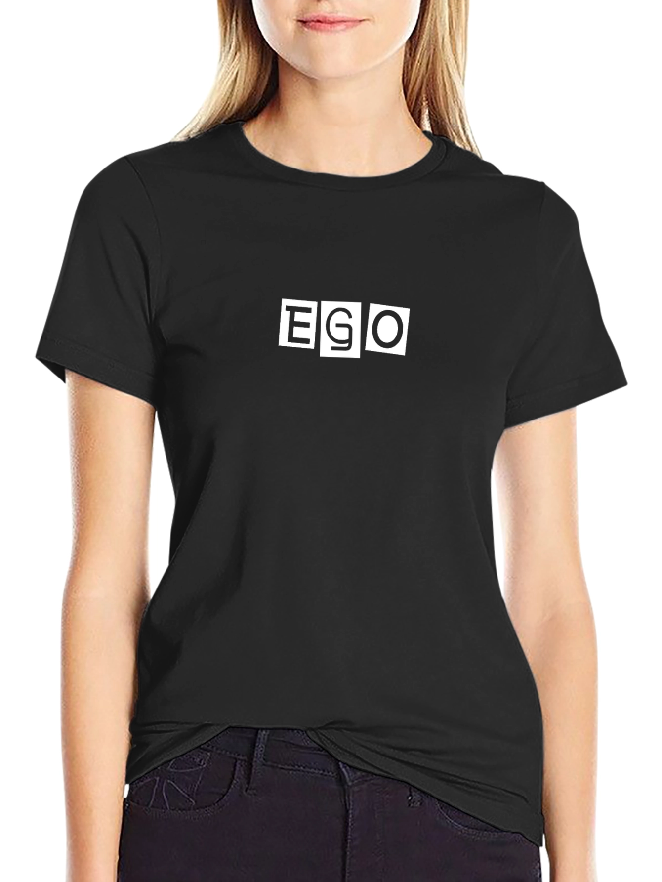 EGO Graphic Print Black T-Shirt