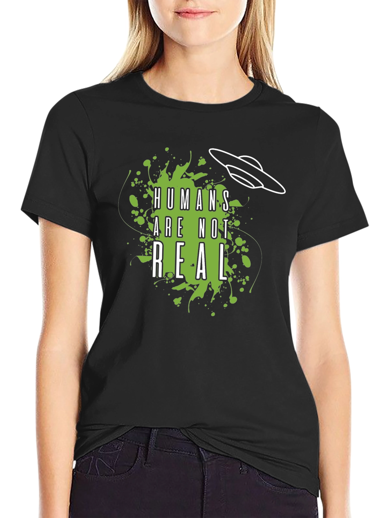 Humans Are Not Real Graphic Tee