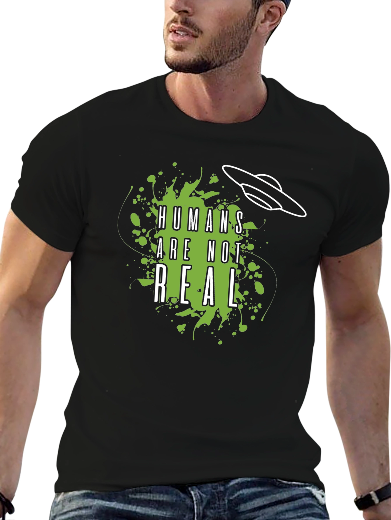 Humans Are Not Real Graphic Tee