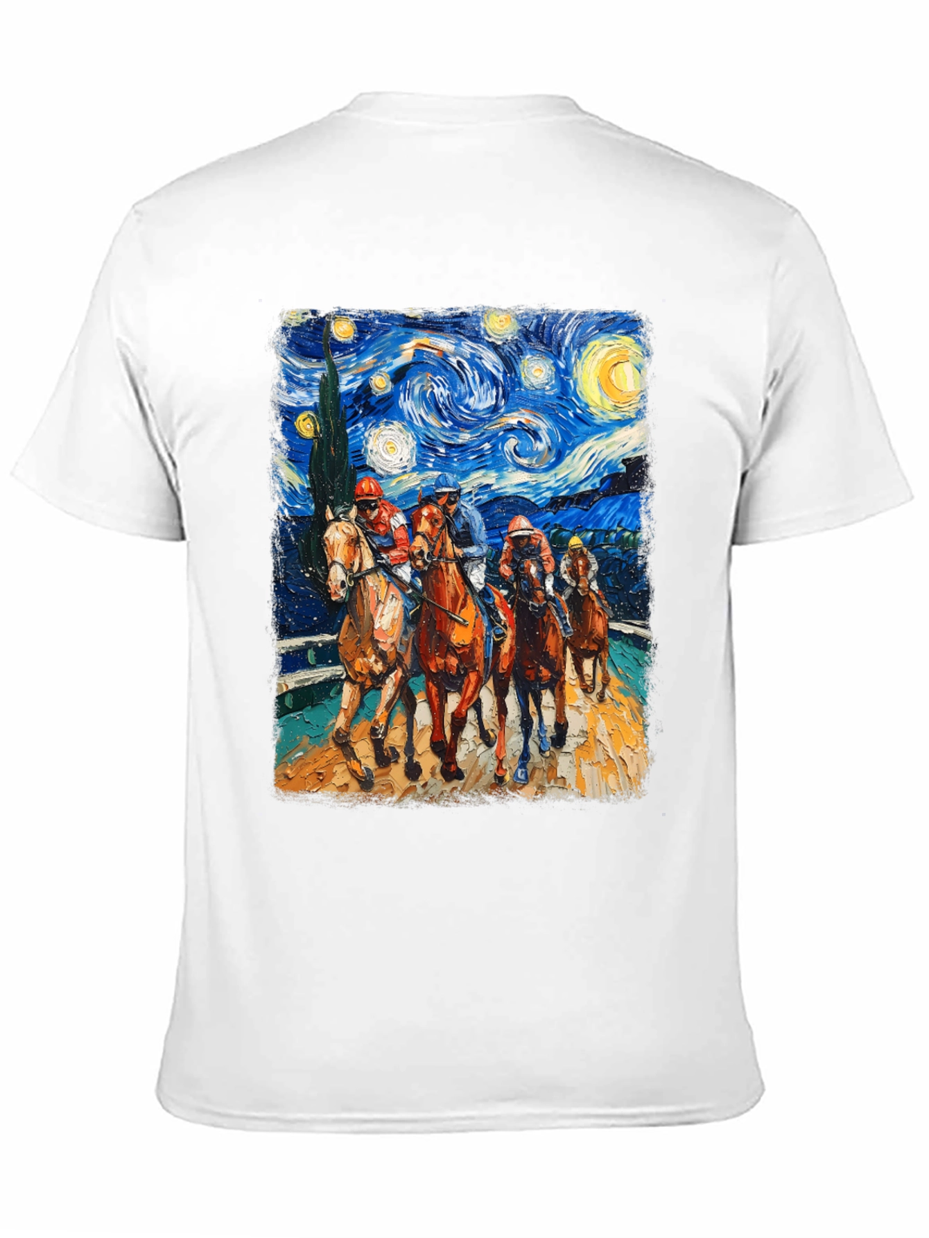 Starry Night Horse Racing T-Shirt