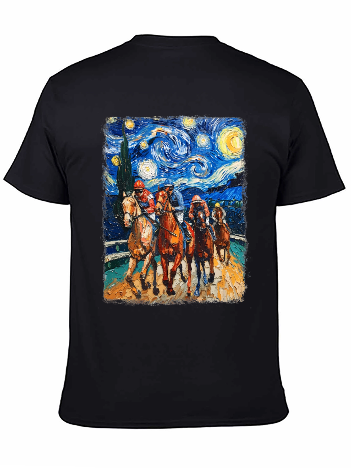 Starry Night Horse Racing T-Shirt