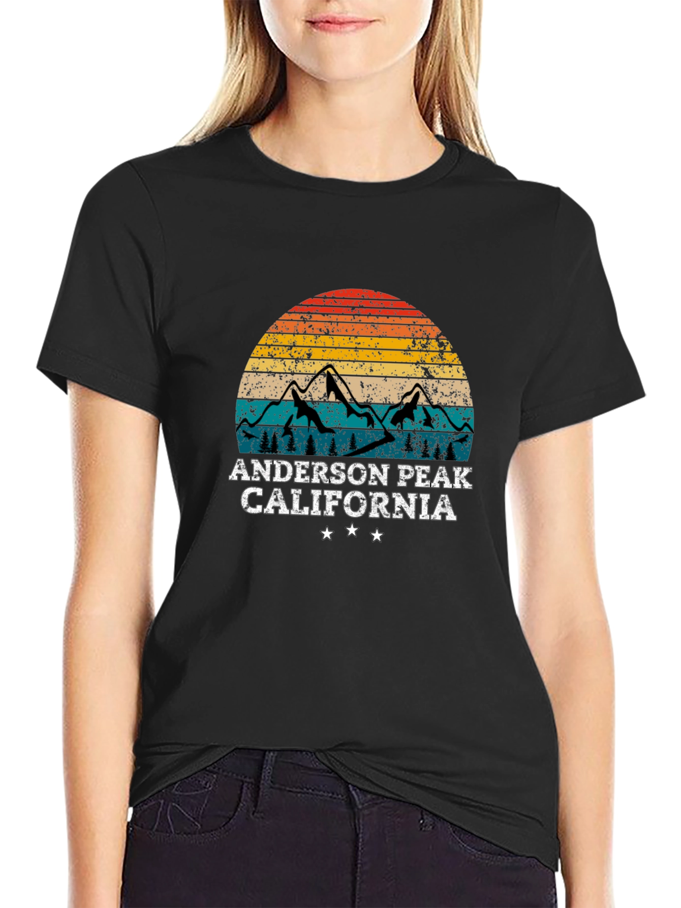 Anderson Peak California Retro Style T-Shirt