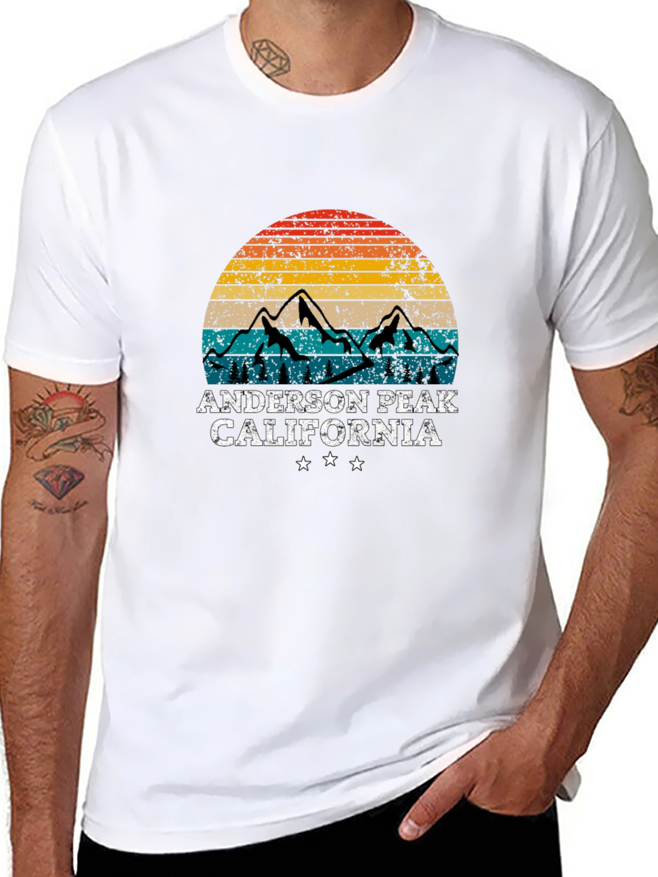 Anderson Peak California Retro Style T-Shirt