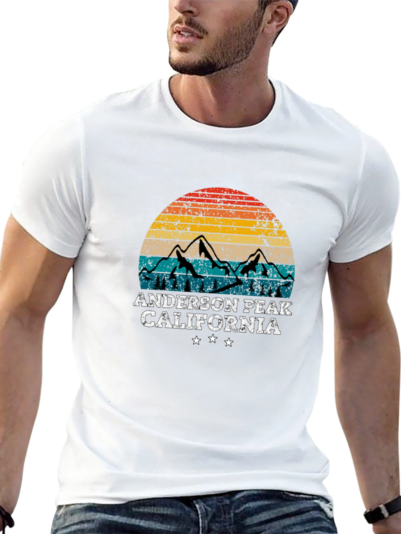 Anderson Peak California Retro Style T-Shirt