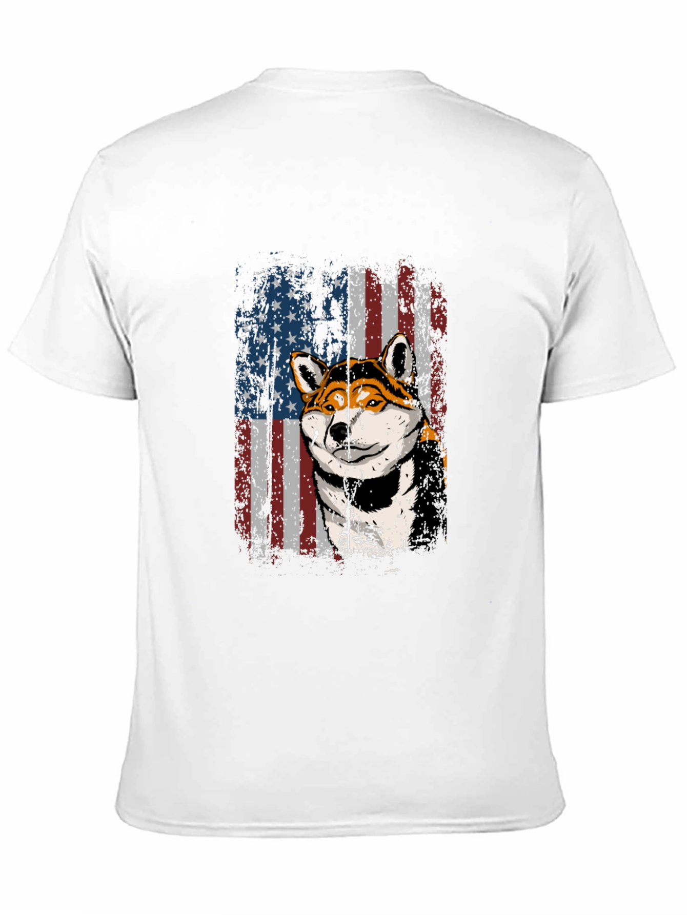 American Shiba Inu Flag Graphic Tee