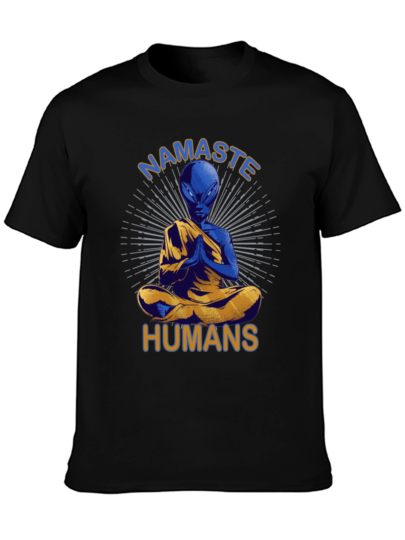 Namaste Alien T-Shirt - Meditating Extraterrestrial Tee