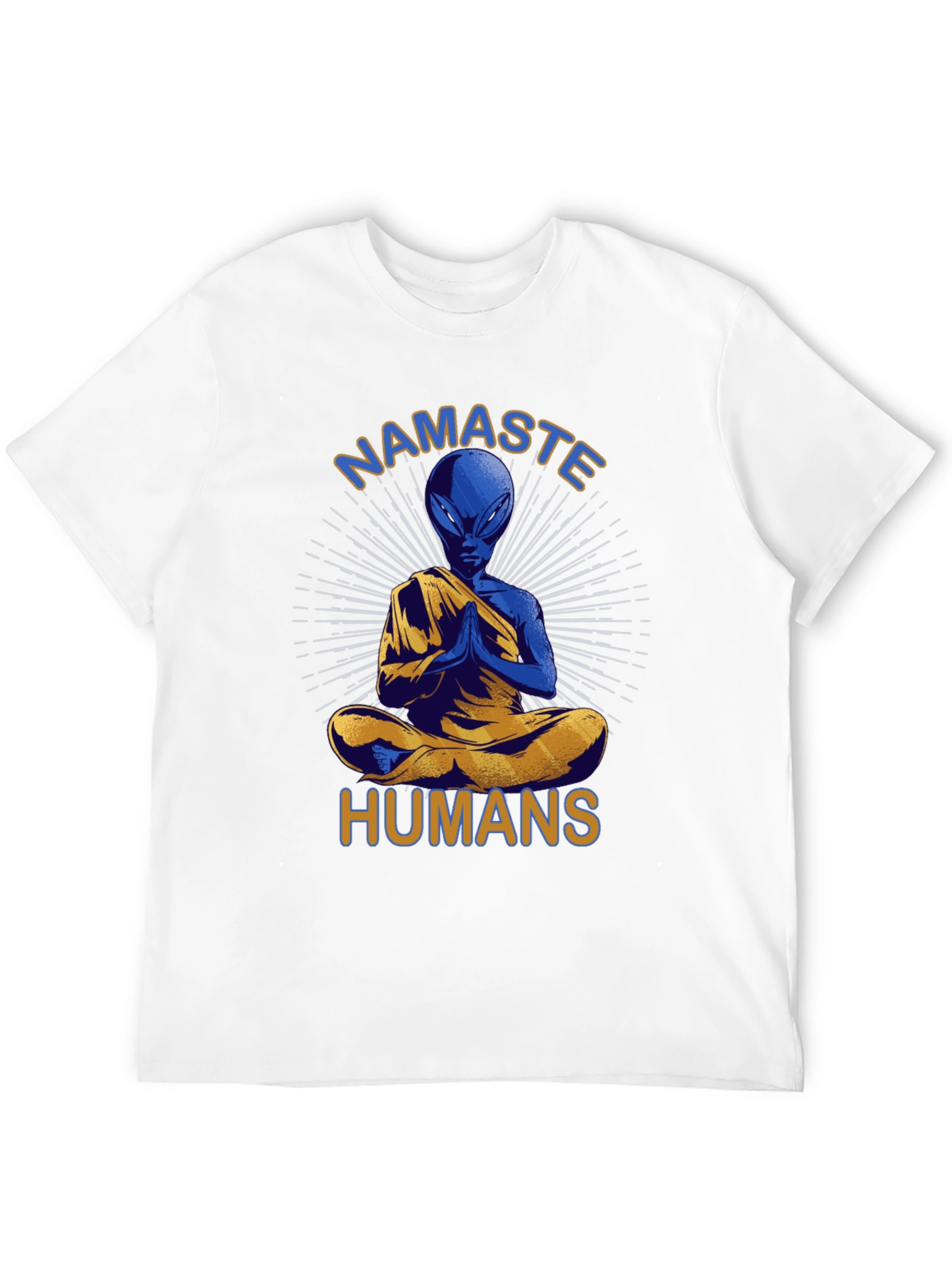 Namaste Alien T-Shirt - Meditating Extraterrestrial Tee