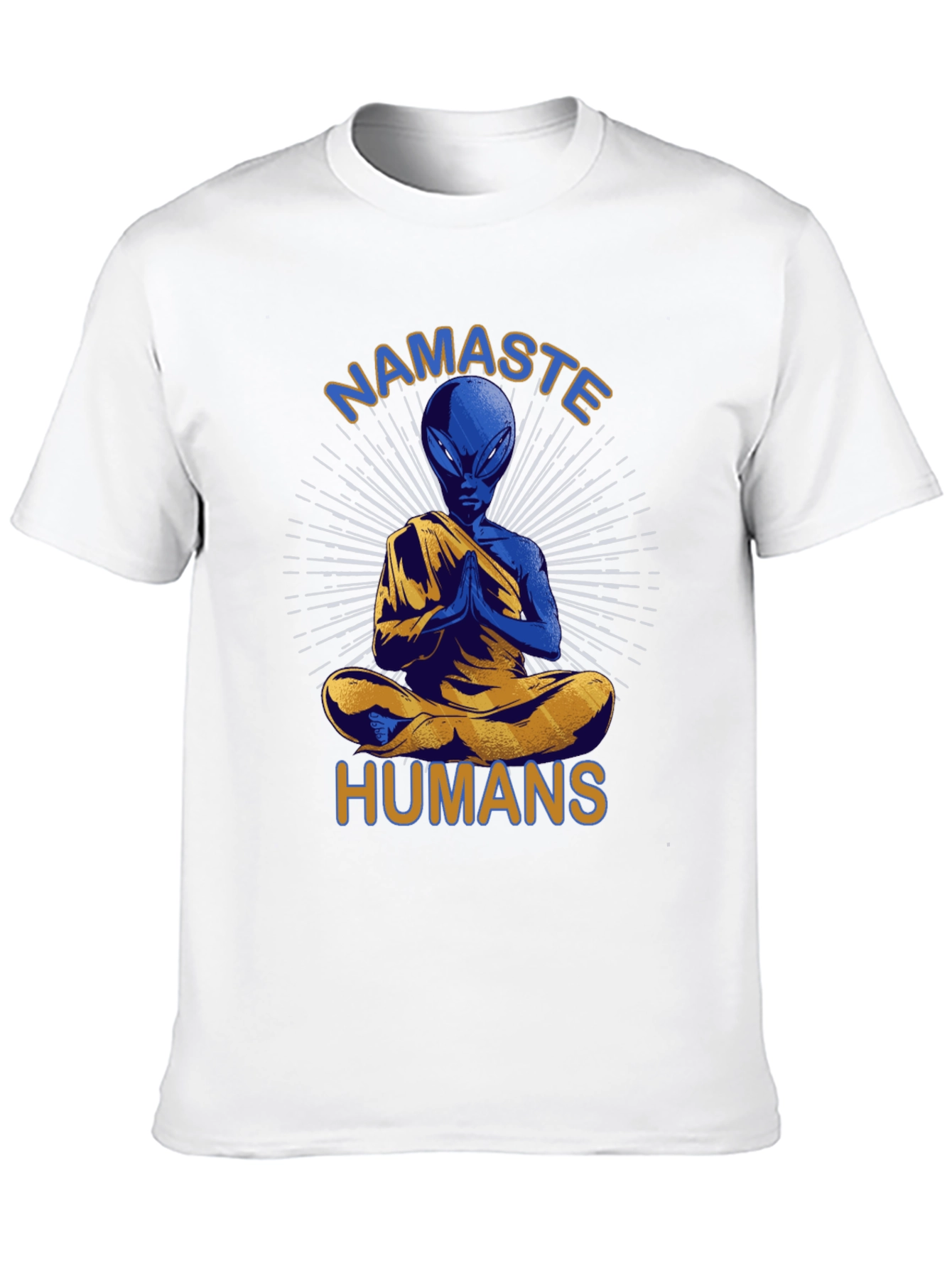 Namaste Alien T-Shirt - Meditating Extraterrestrial Tee