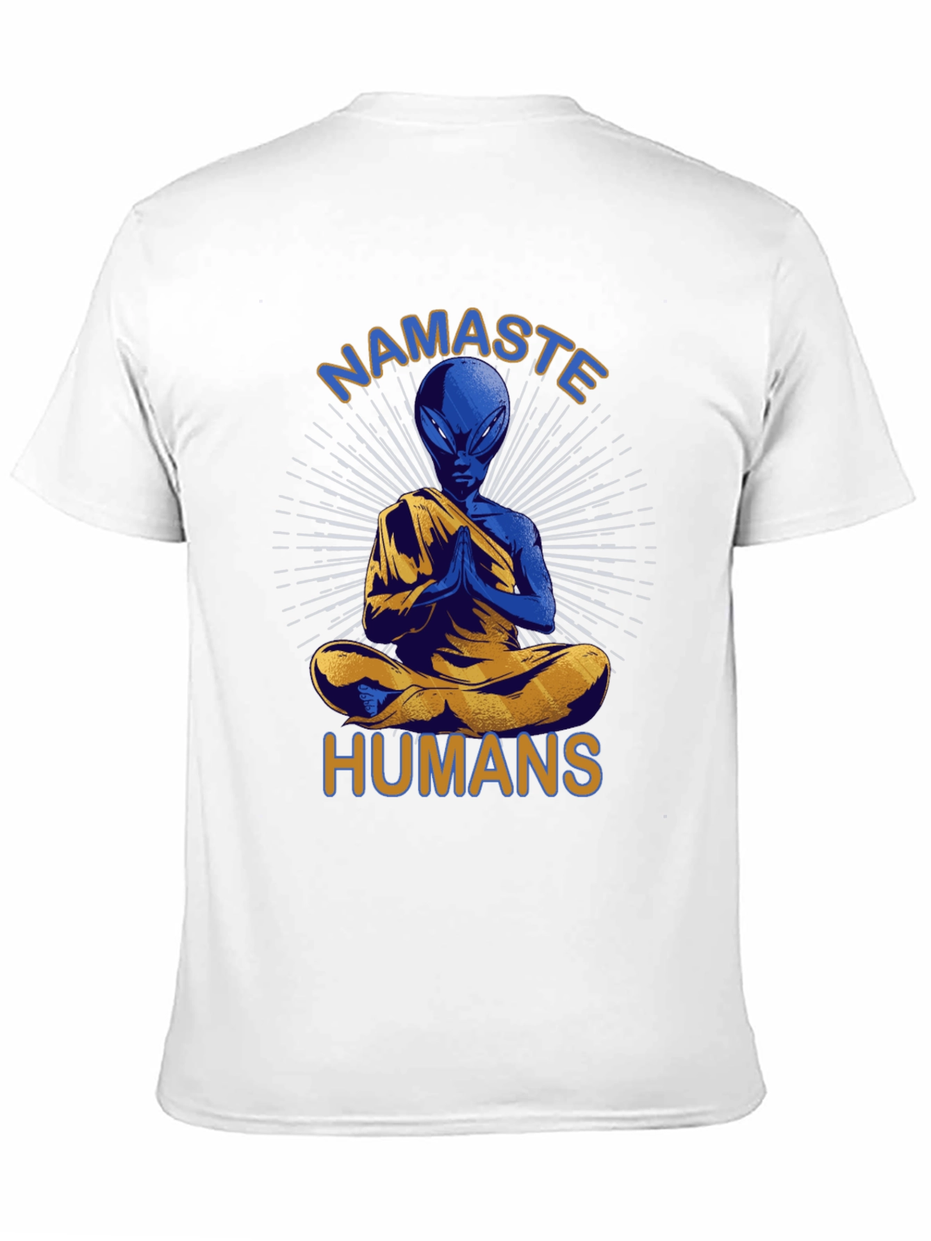 Namaste Alien T-Shirt - Meditating Extraterrestrial Tee