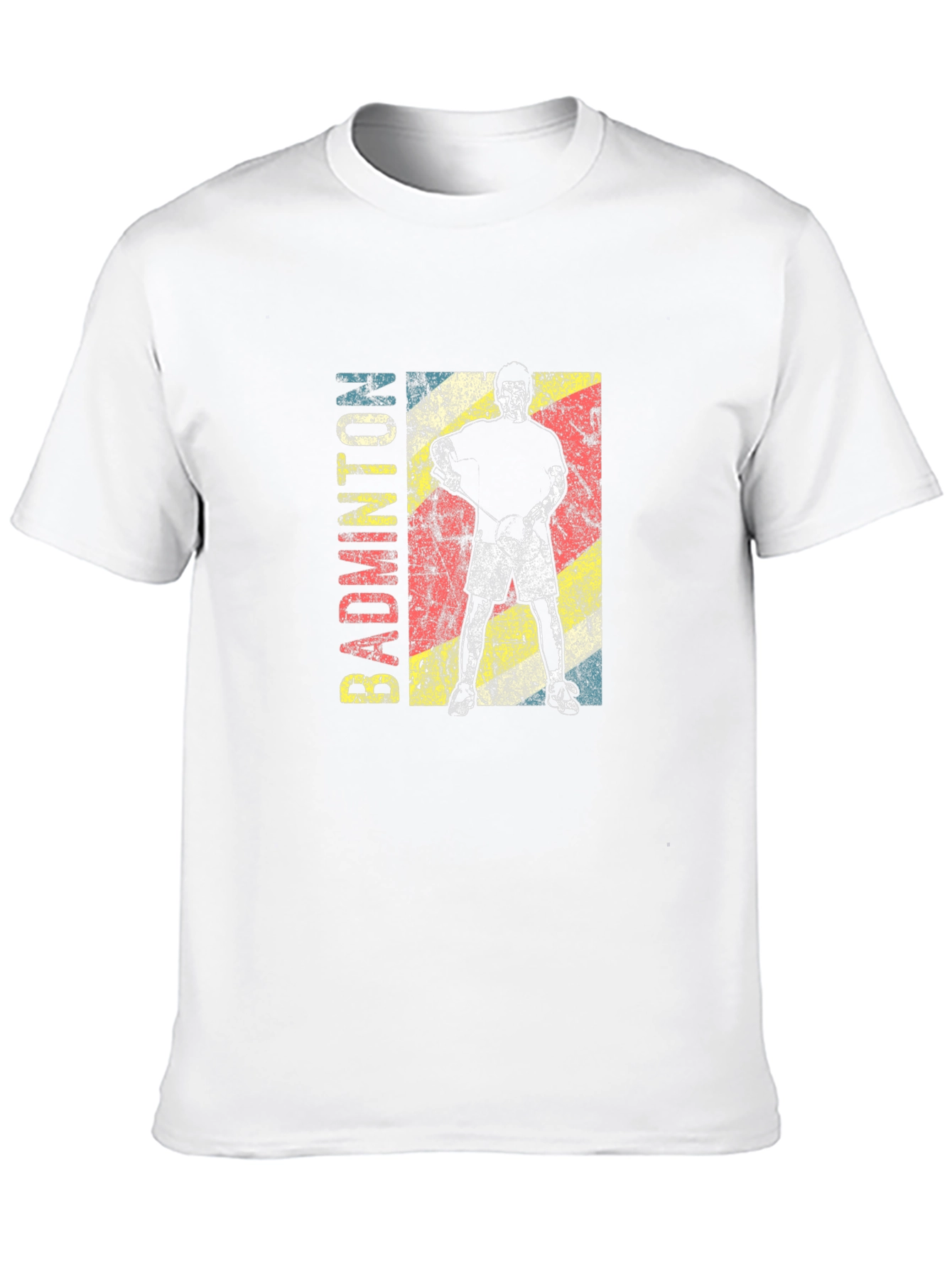 Badminton Player Graphic Tee - Retro Style