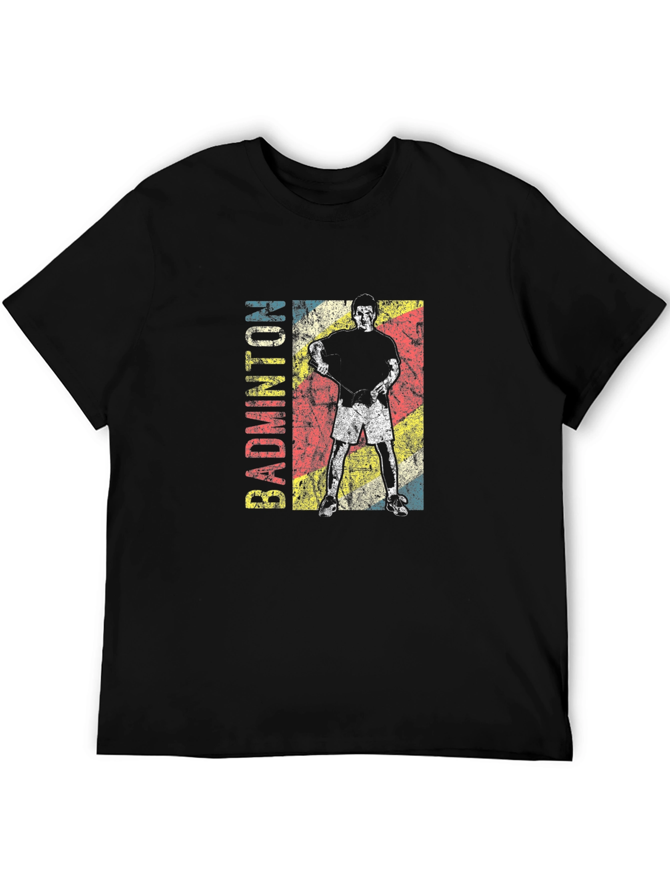 Badminton Player Graphic Tee - Retro Style