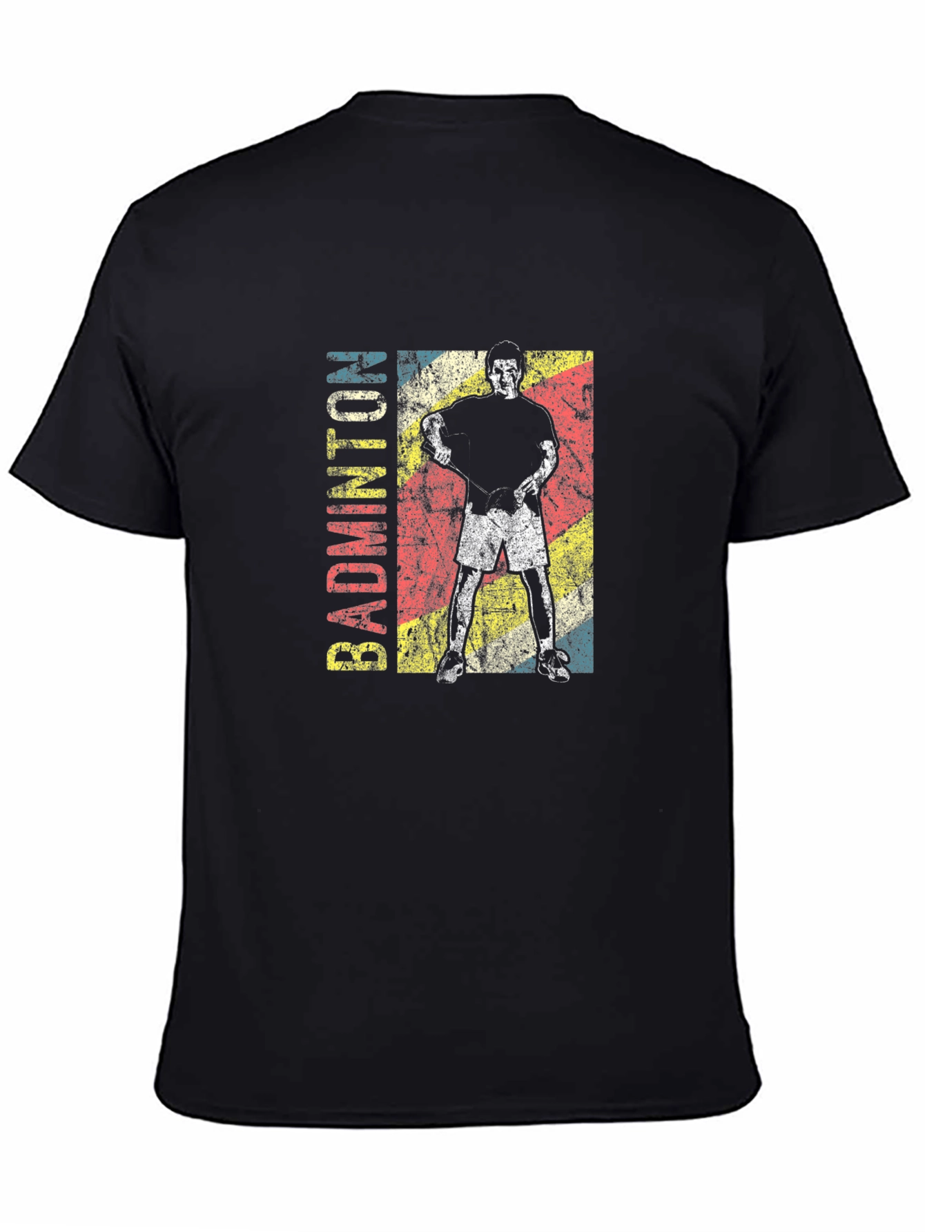 Badminton Player Graphic Tee - Retro Style