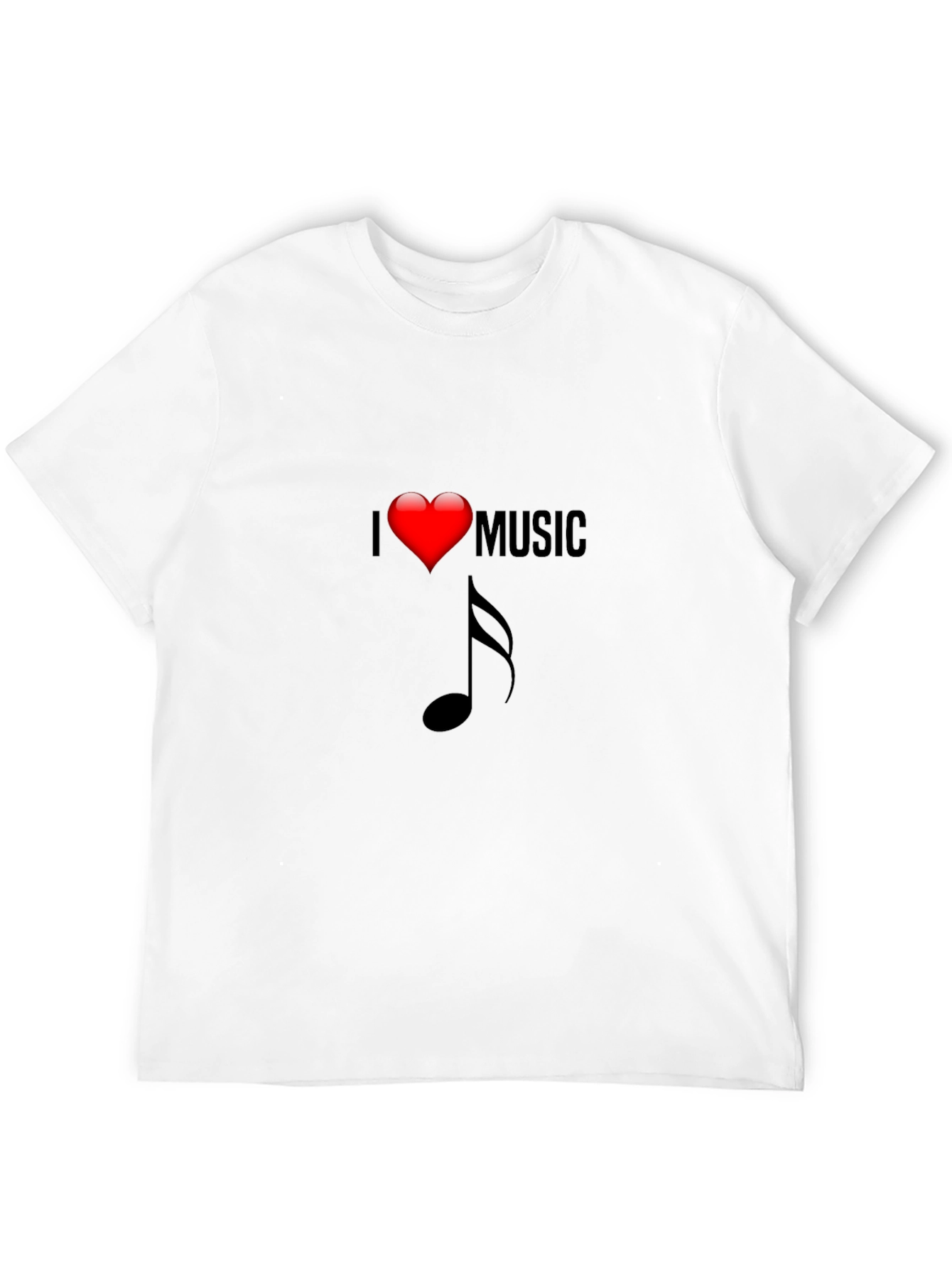 I Heart Music Black Graphic Tee