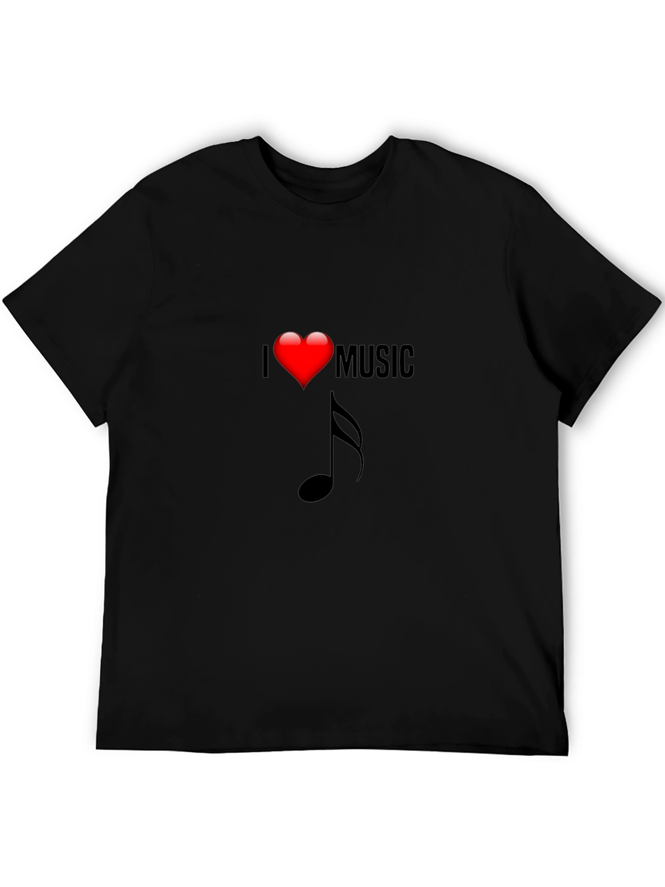 I Heart Music Black Graphic Tee
