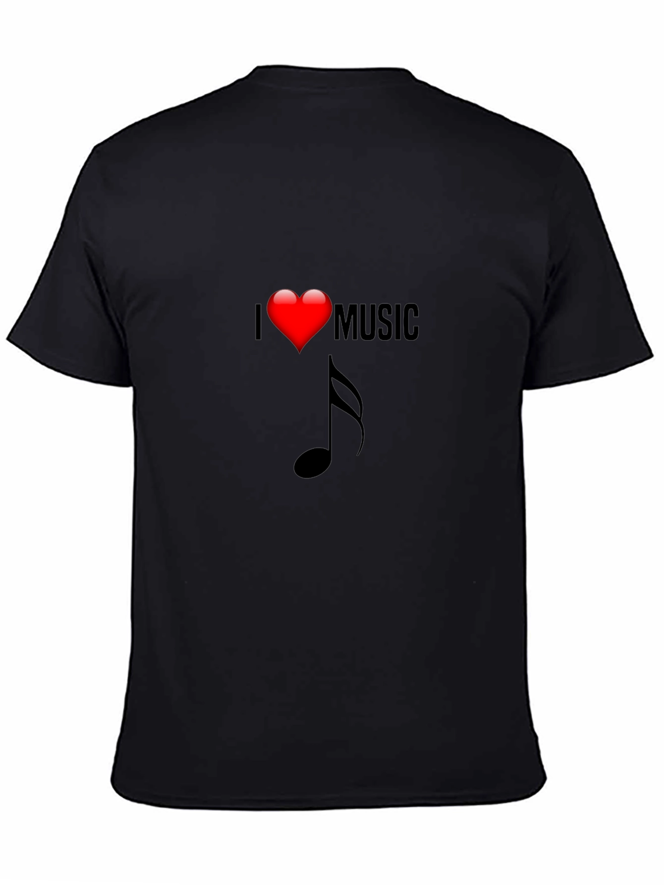 I Heart Music Black Graphic Tee