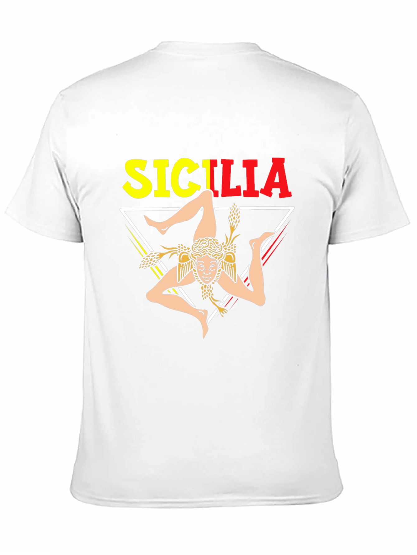 Sicilia Symbol T-Shirt - Black Cotton Blend