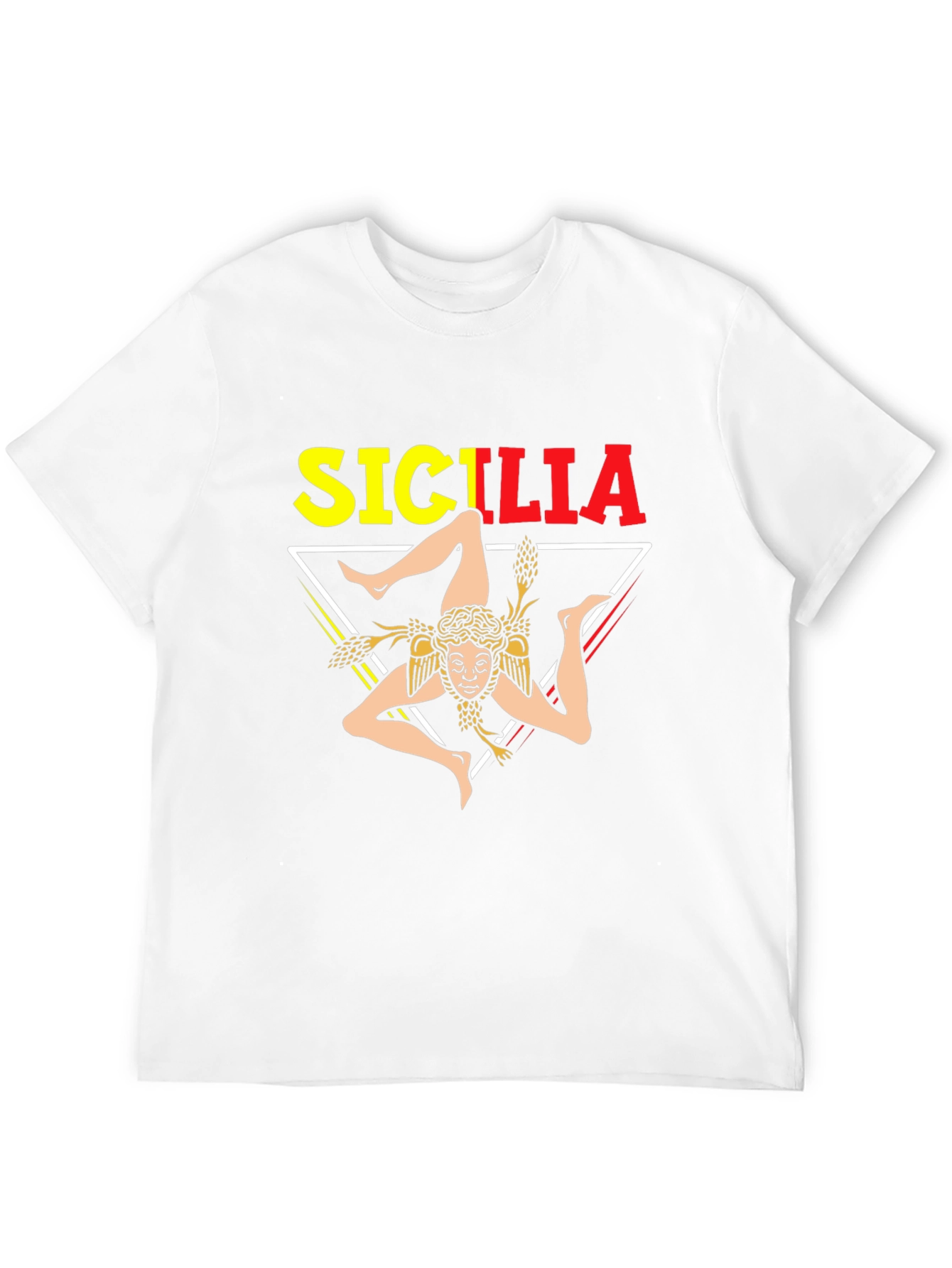 Sicilia Symbol T-Shirt - Black Cotton Blend