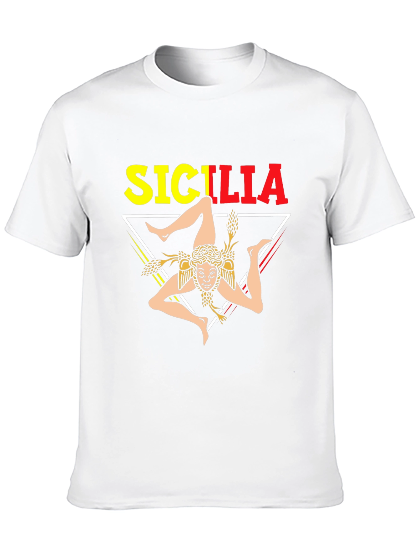 Sicilia Symbol T-Shirt - Black Cotton Blend