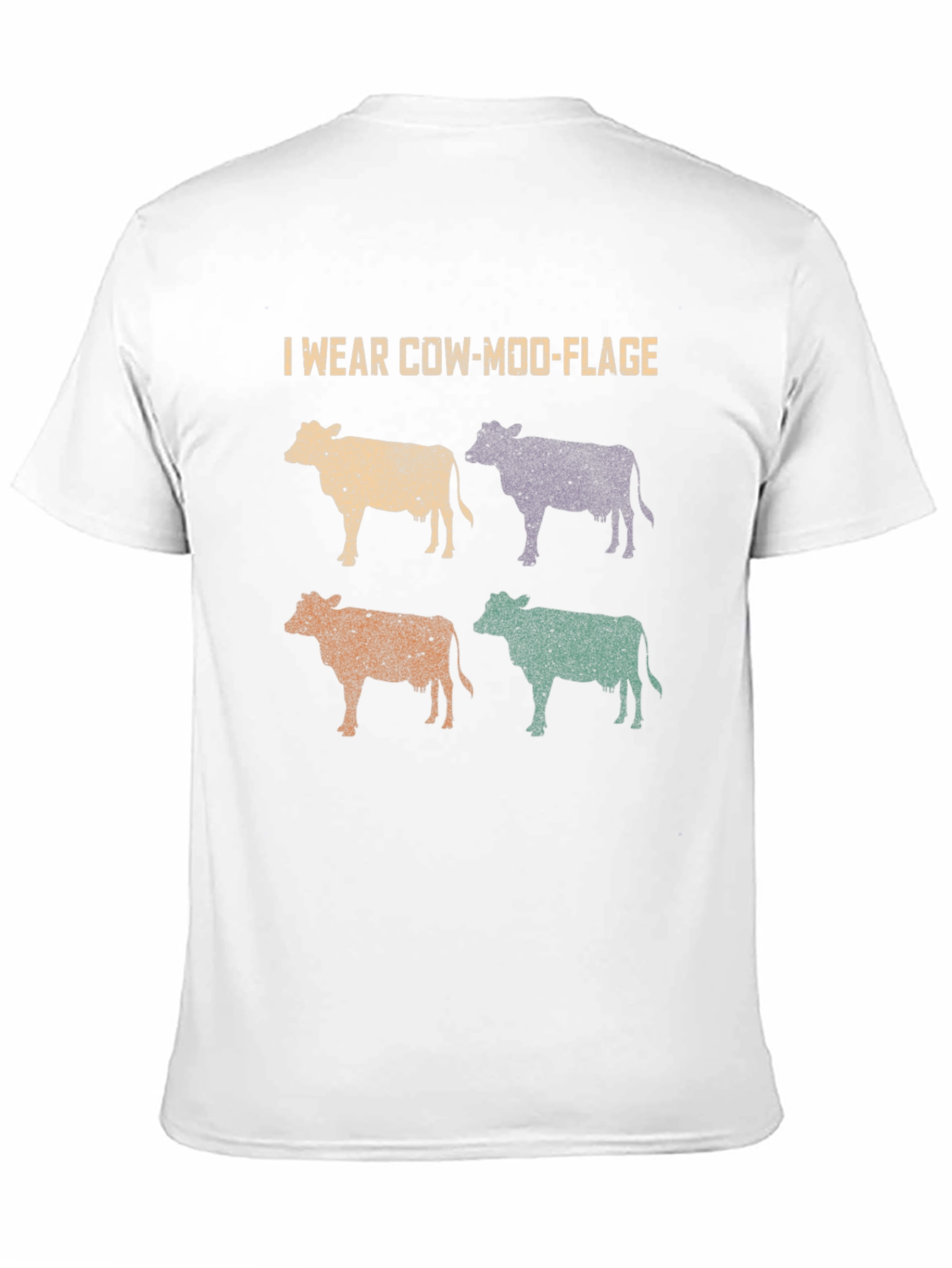 Cow-Moo-Flage Graphic T-Shirt - Novelty Farm Tee