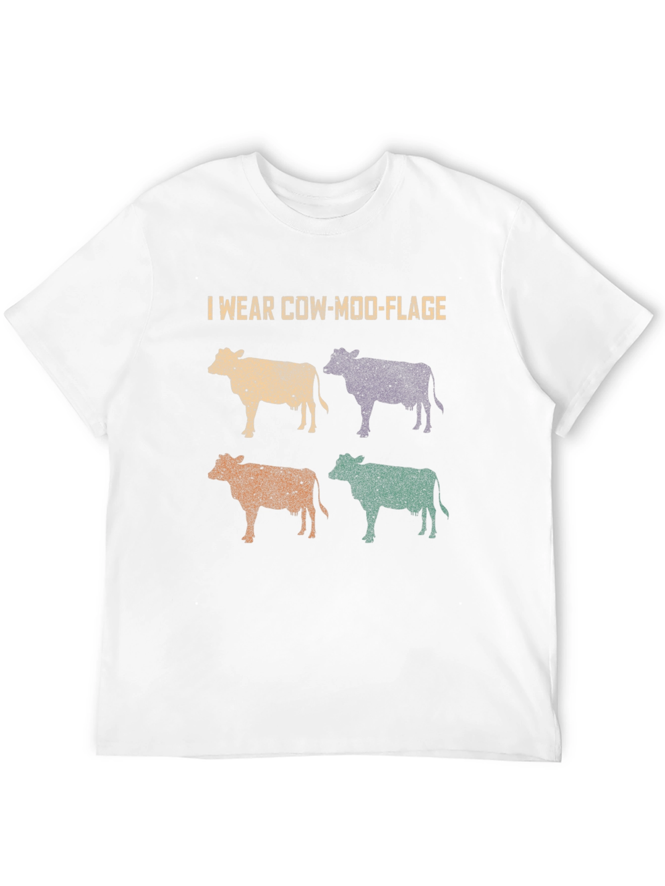 Cow-Moo-Flage Graphic T-Shirt - Novelty Farm Tee