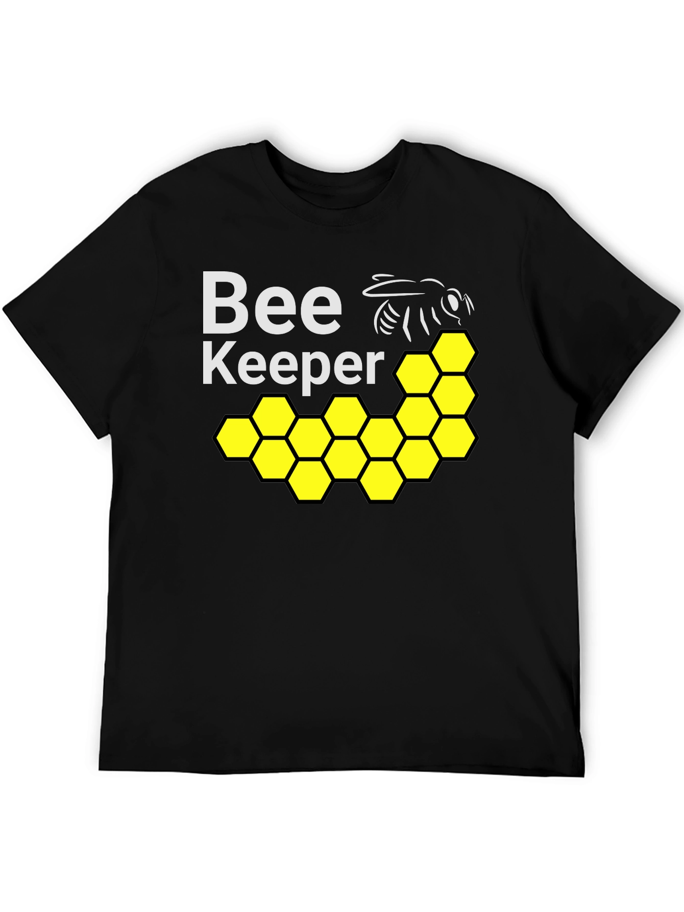 Beekeeper T-Shirt with Honeycomb and Bee Design