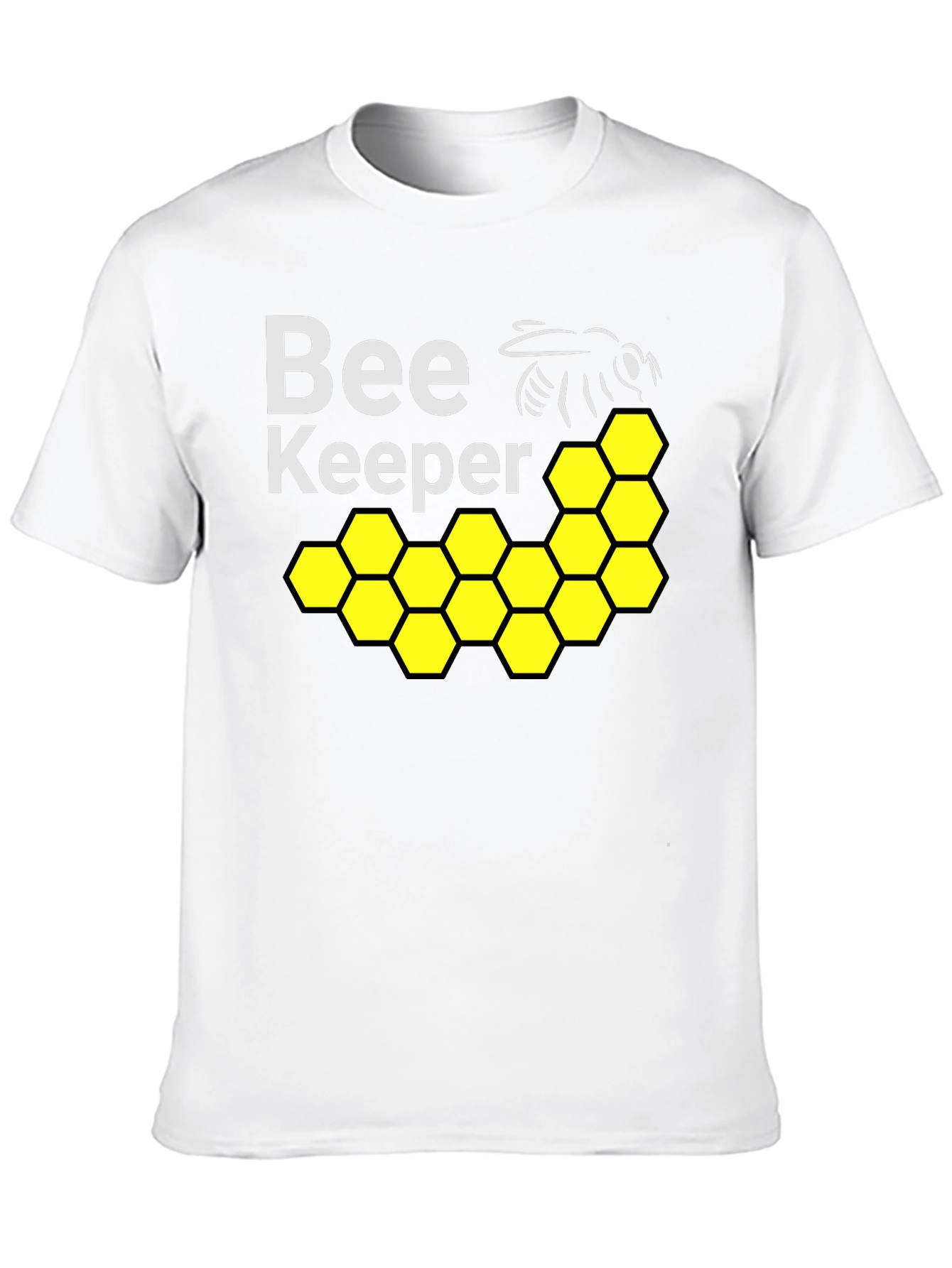 Beekeeper T-Shirt with Honeycomb and Bee Design