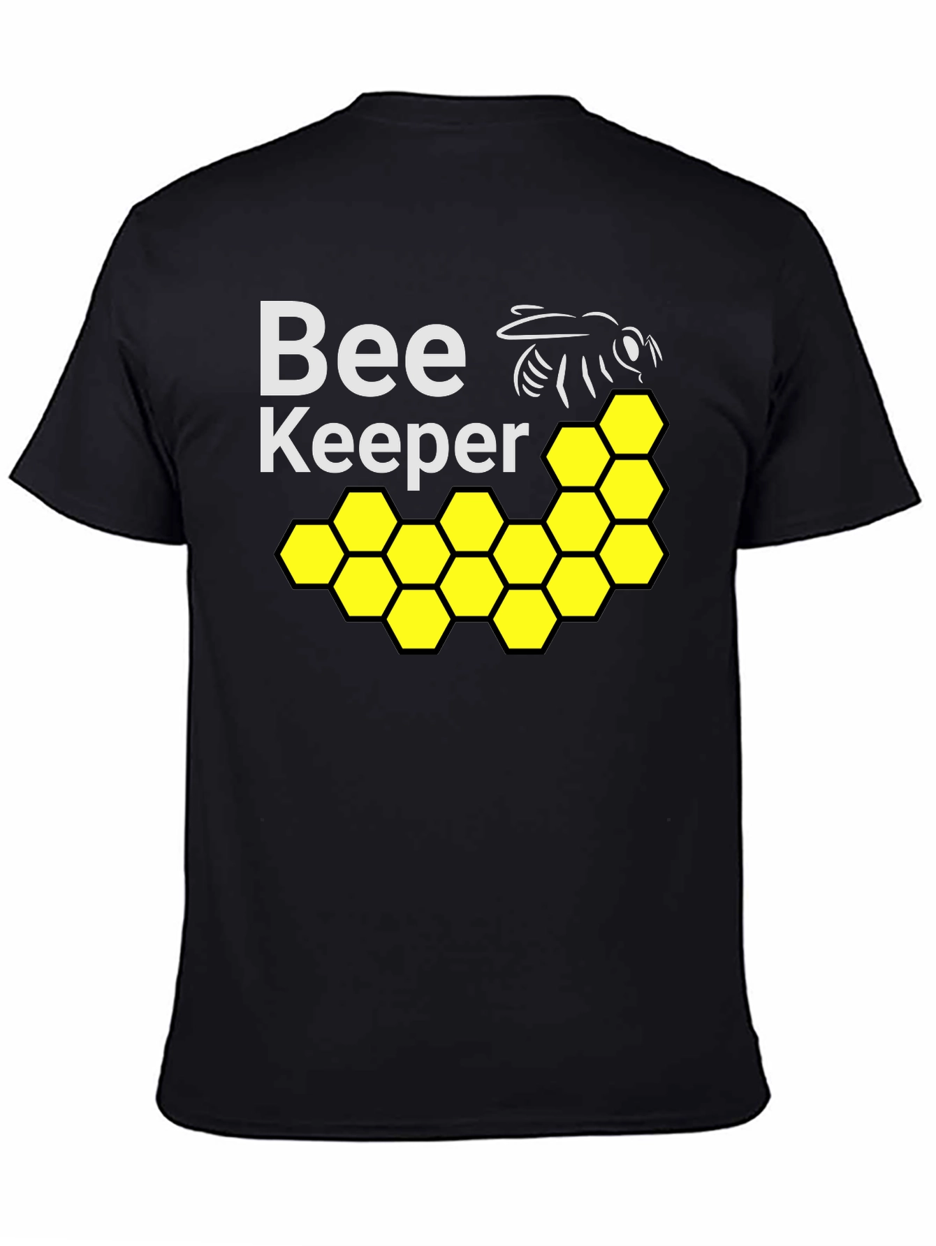 Beekeeper T-Shirt with Honeycomb and Bee Design