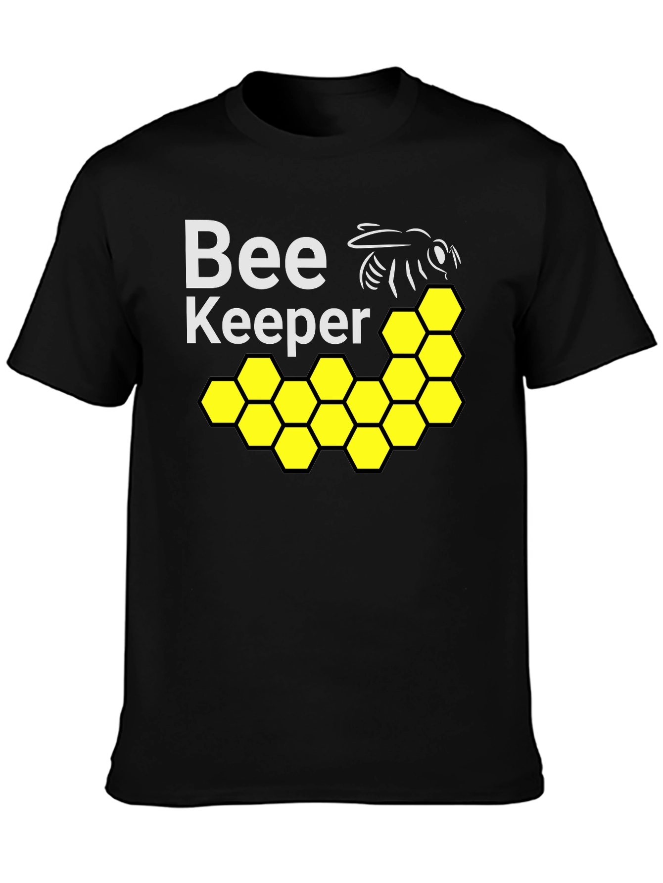 Beekeeper T-Shirt with Honeycomb and Bee Design