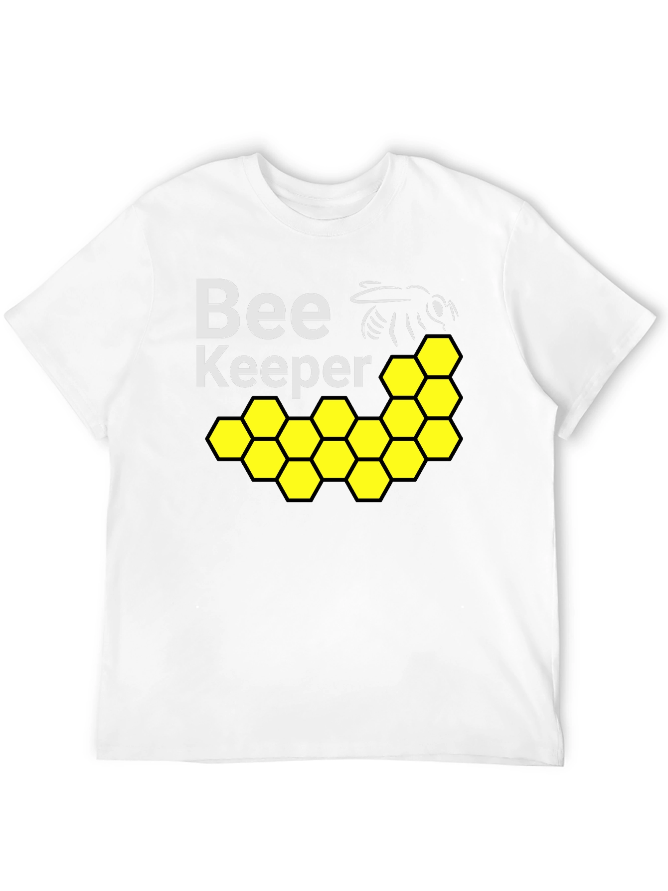 Beekeeper T-Shirt with Honeycomb and Bee Design