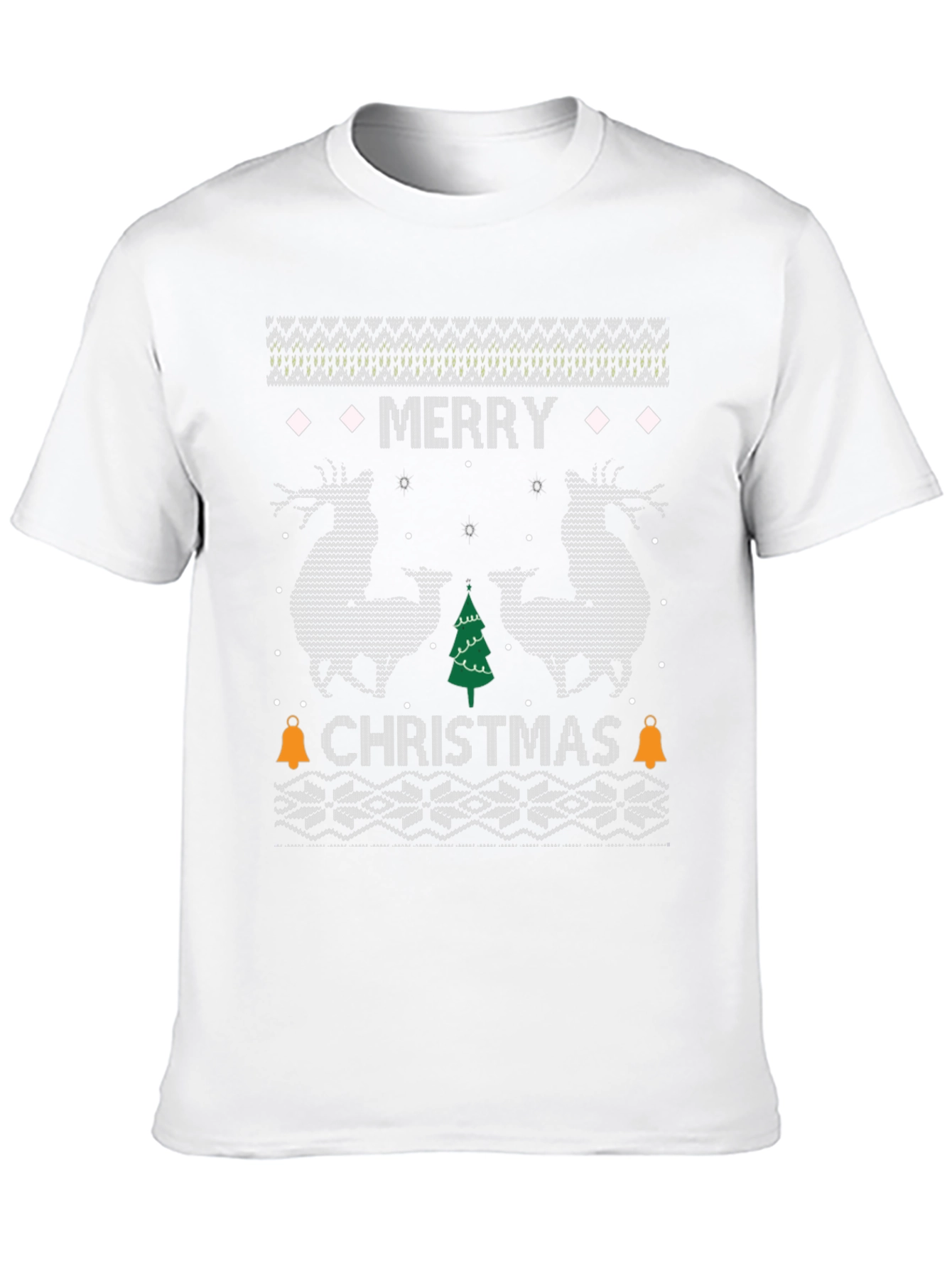 Merry Christmas Reindeer Graphic T-Shirt