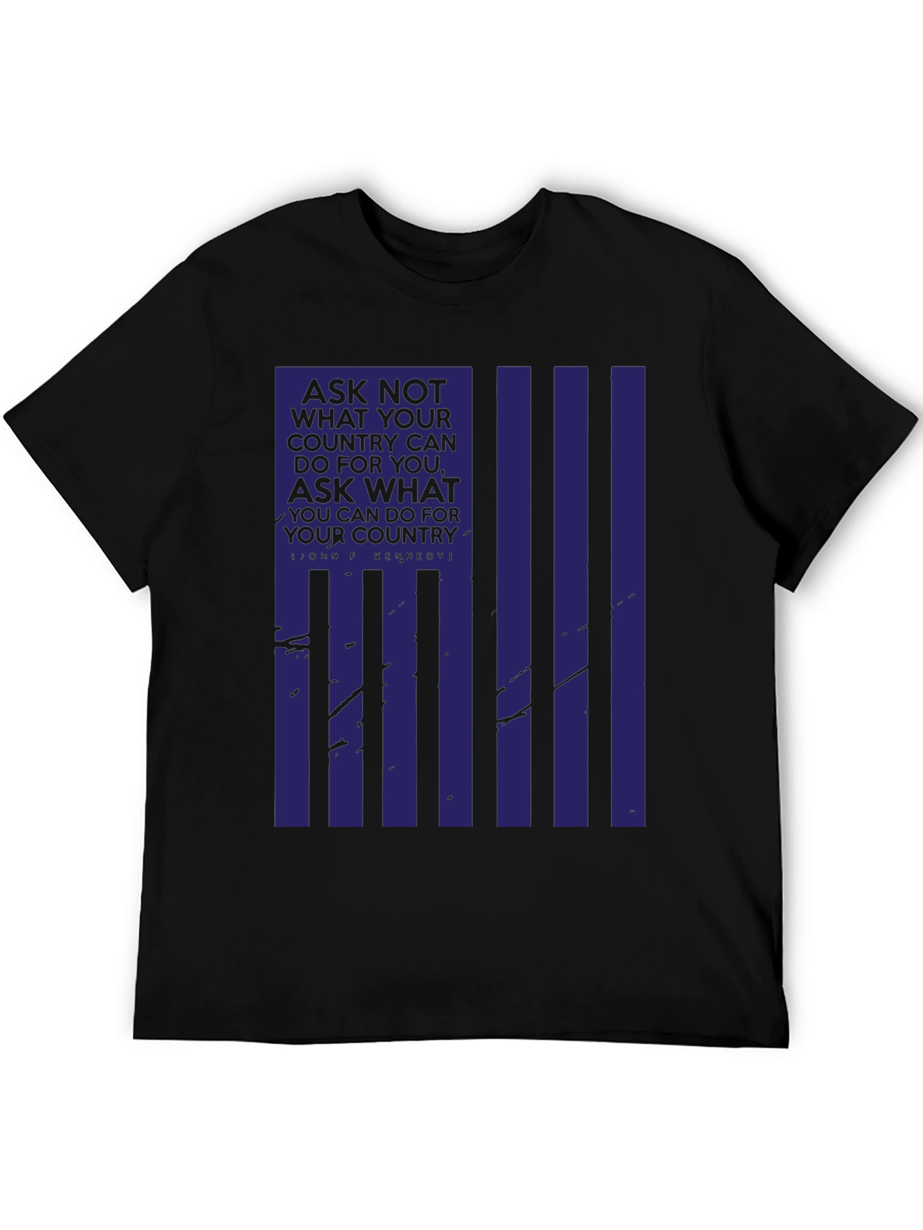 Patriotic JFK Quote Graphic T-Shirt