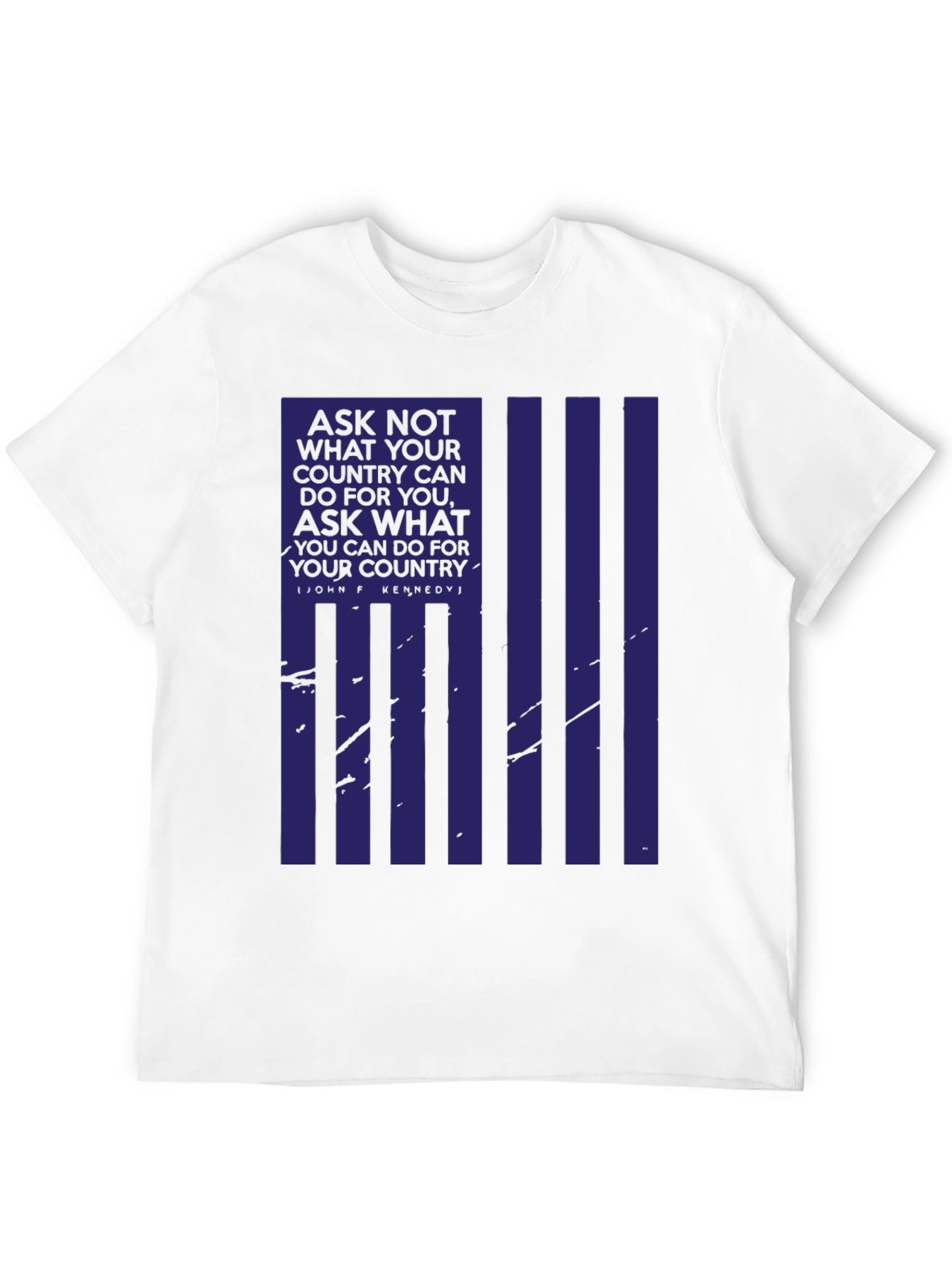 Patriotic JFK Quote Graphic T-Shirt