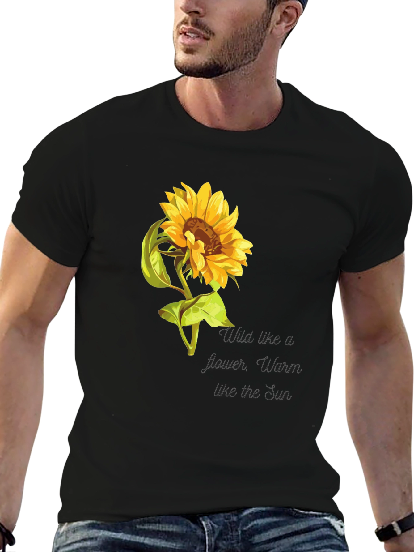 Sunflower Graphic Print Crew Neck Tee