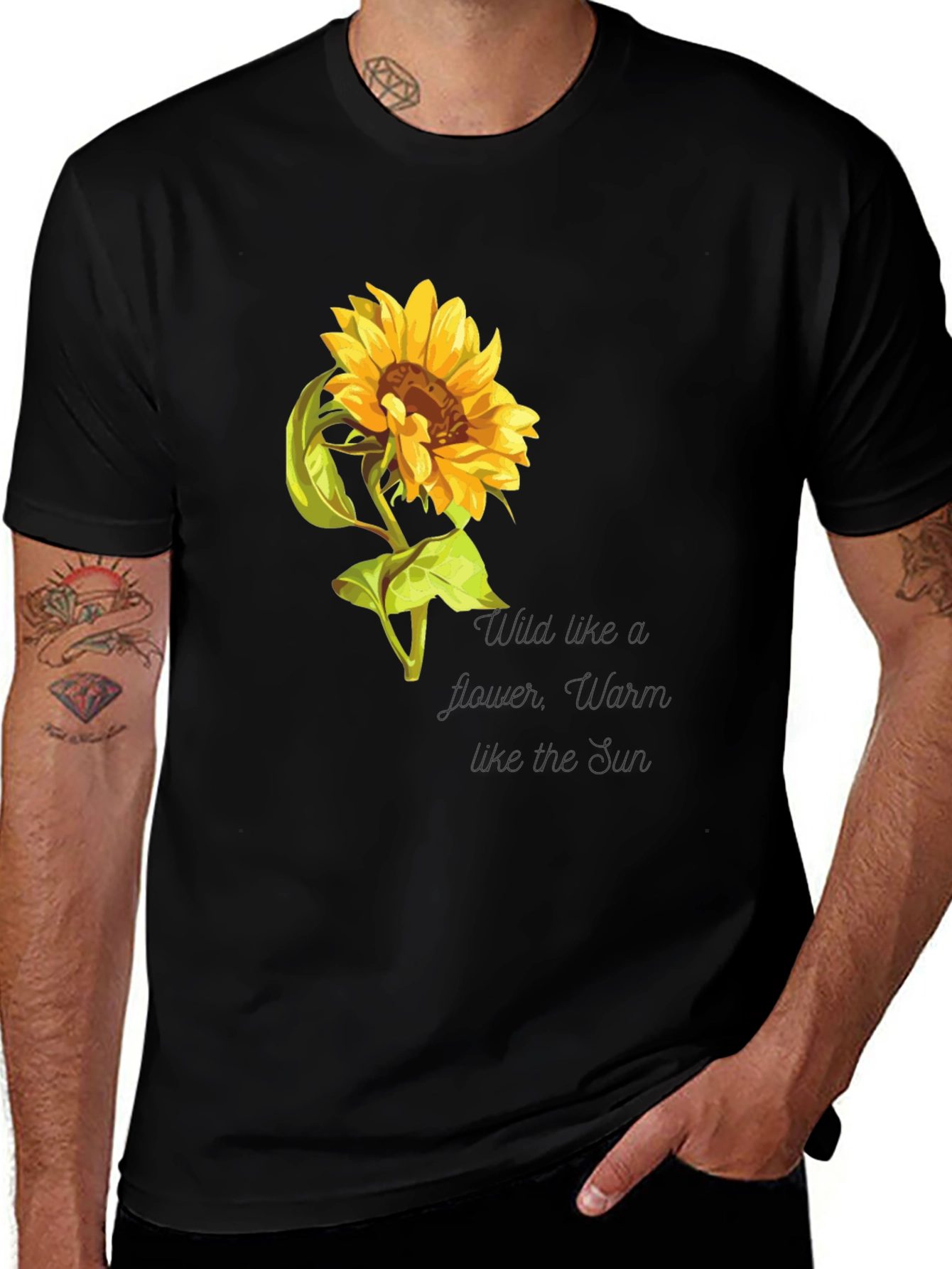 Sunflower Graphic Print Crew Neck Tee