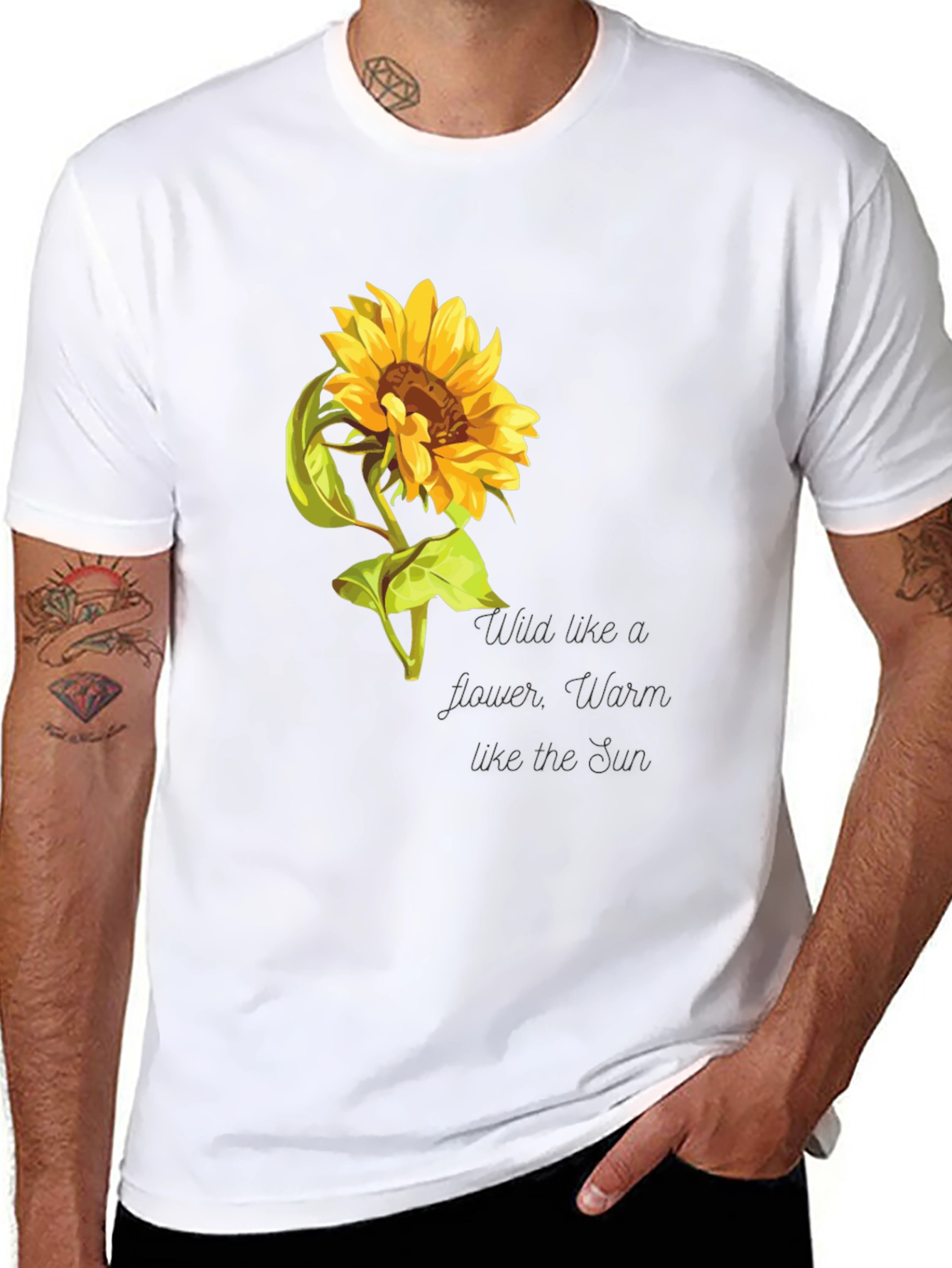 Sunflower Graphic Print Crew Neck Tee