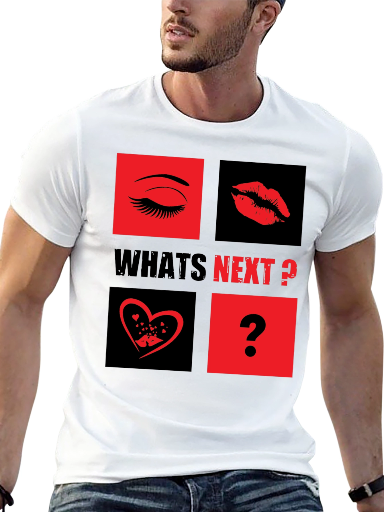 Whats Next? Eye Lips Love Graphic Tee