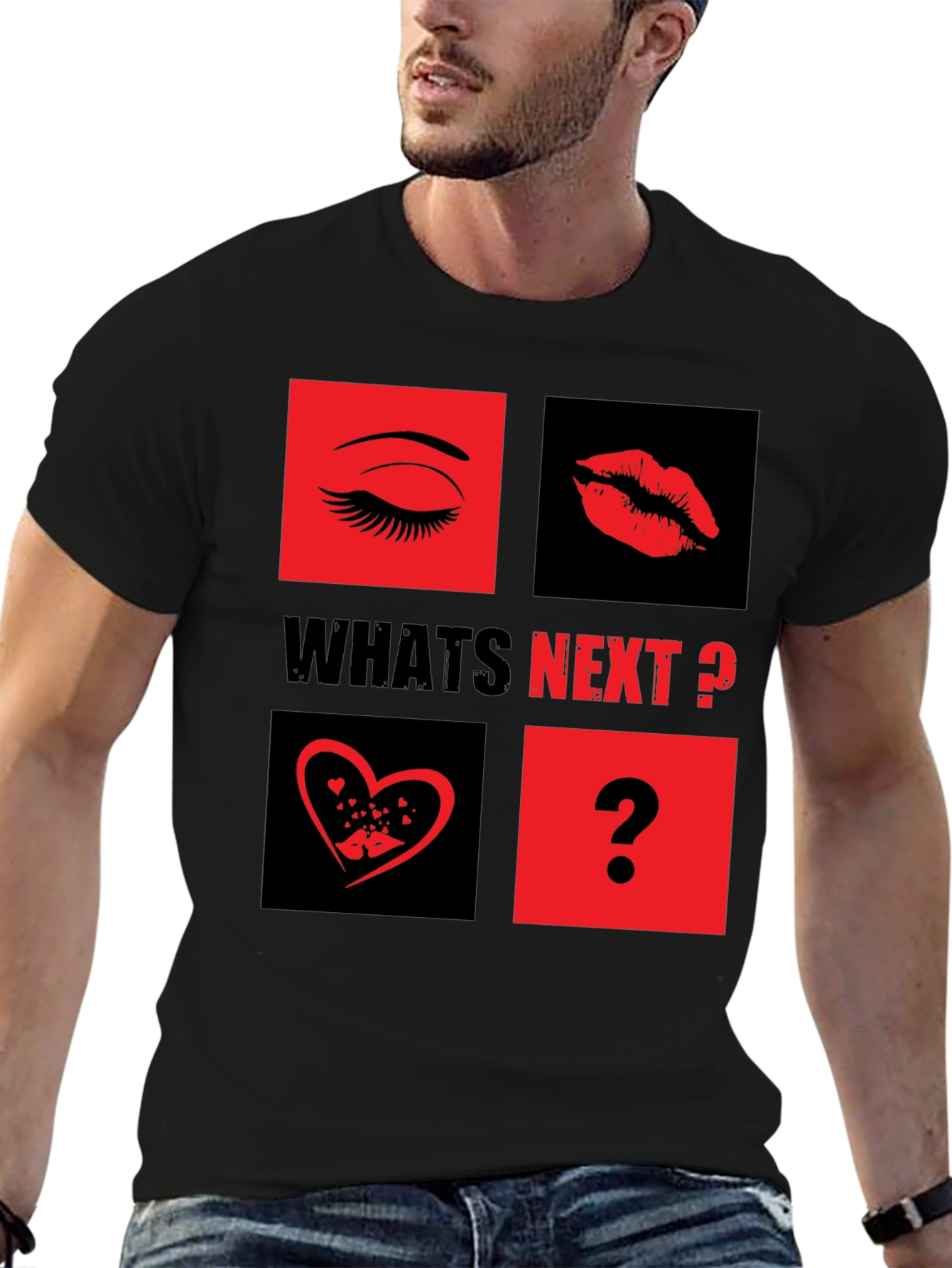 Whats Next? Eye Lips Love Graphic Tee