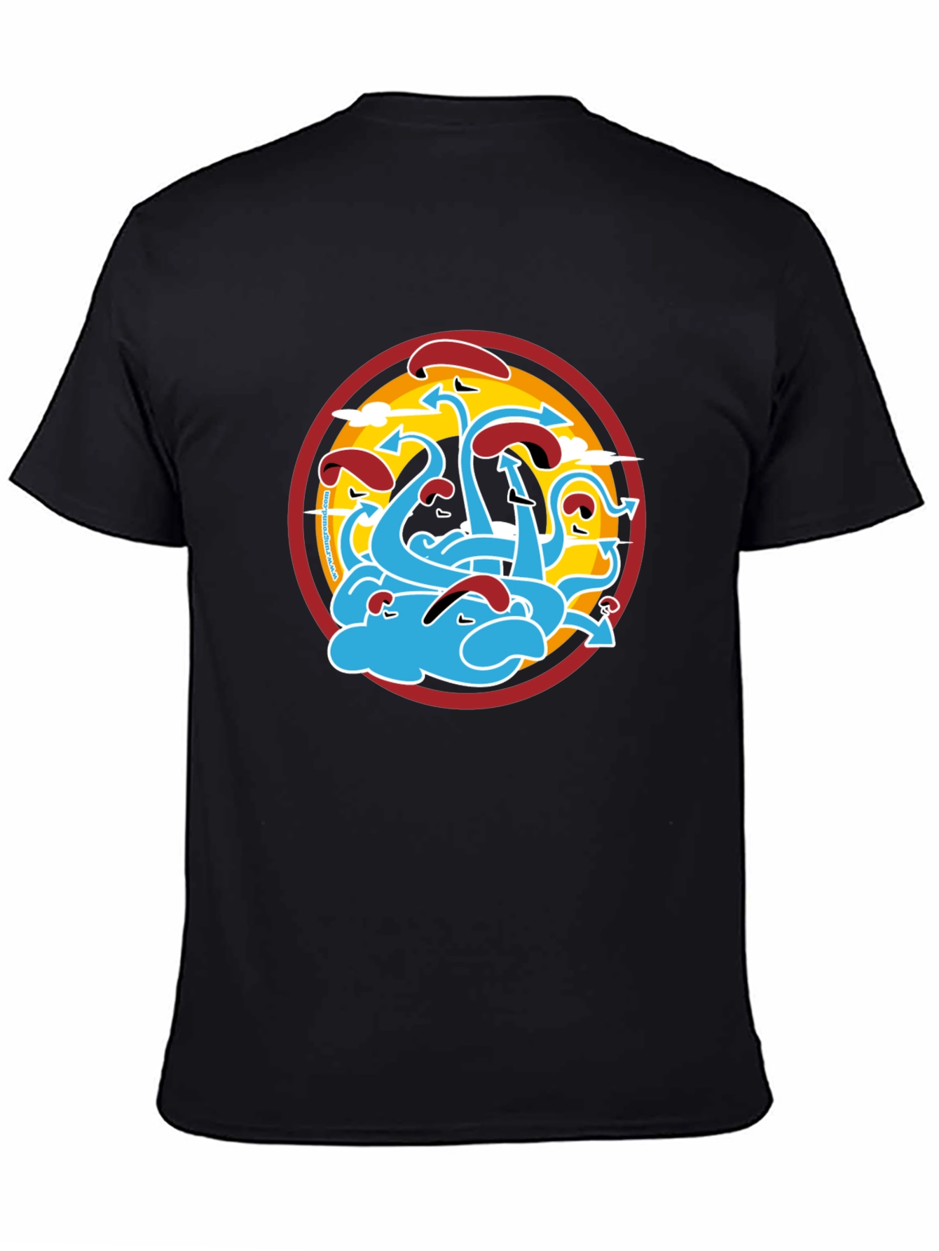 Graphic Print T-Shirt - Octopus Art Design