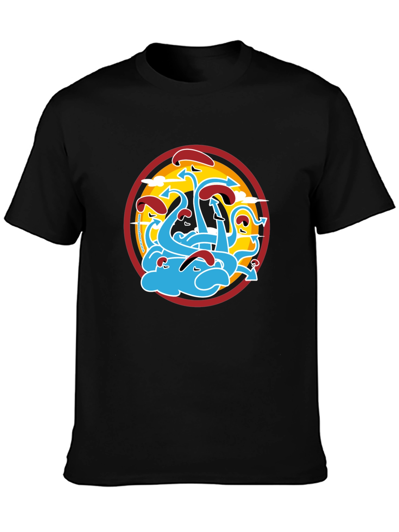 Graphic Print T-Shirt - Octopus Art Design