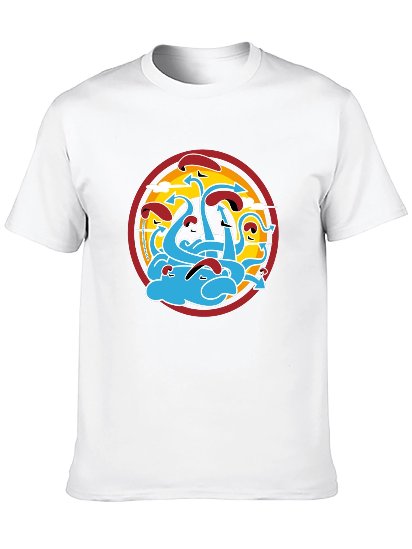 Graphic Print T-Shirt - Octopus Art Design