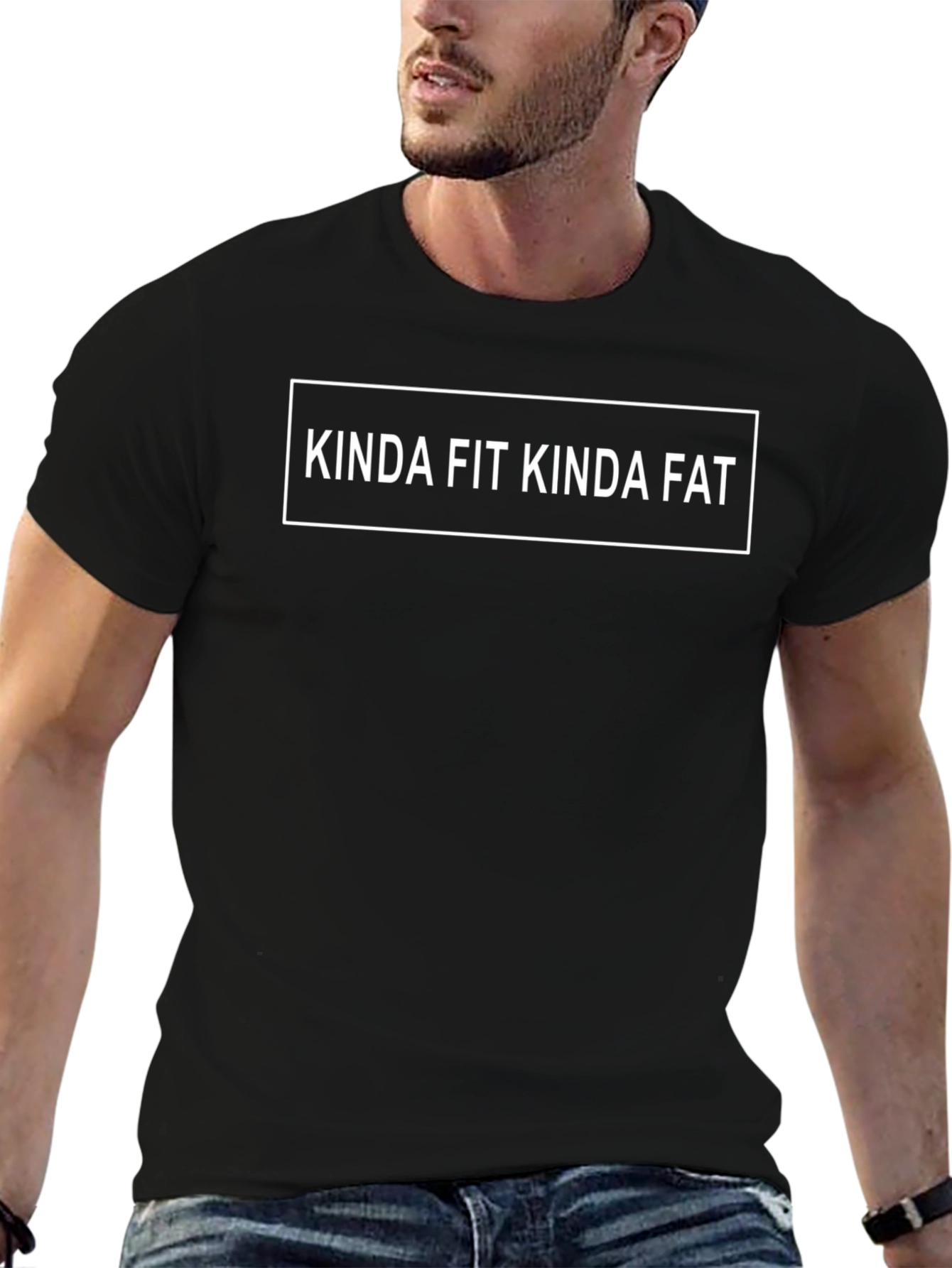 Kinda Fit Kinda Fat Graphic T-Shirt Black